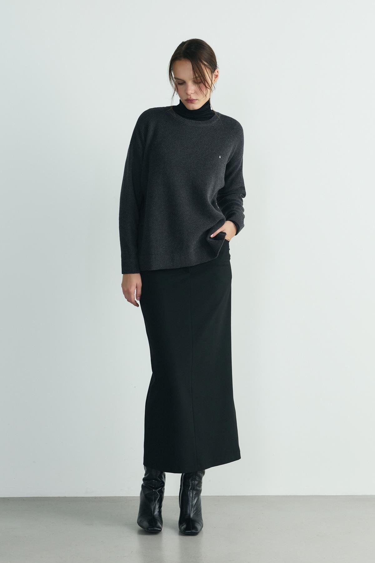 Füme Caroline Basic İnce Kazak