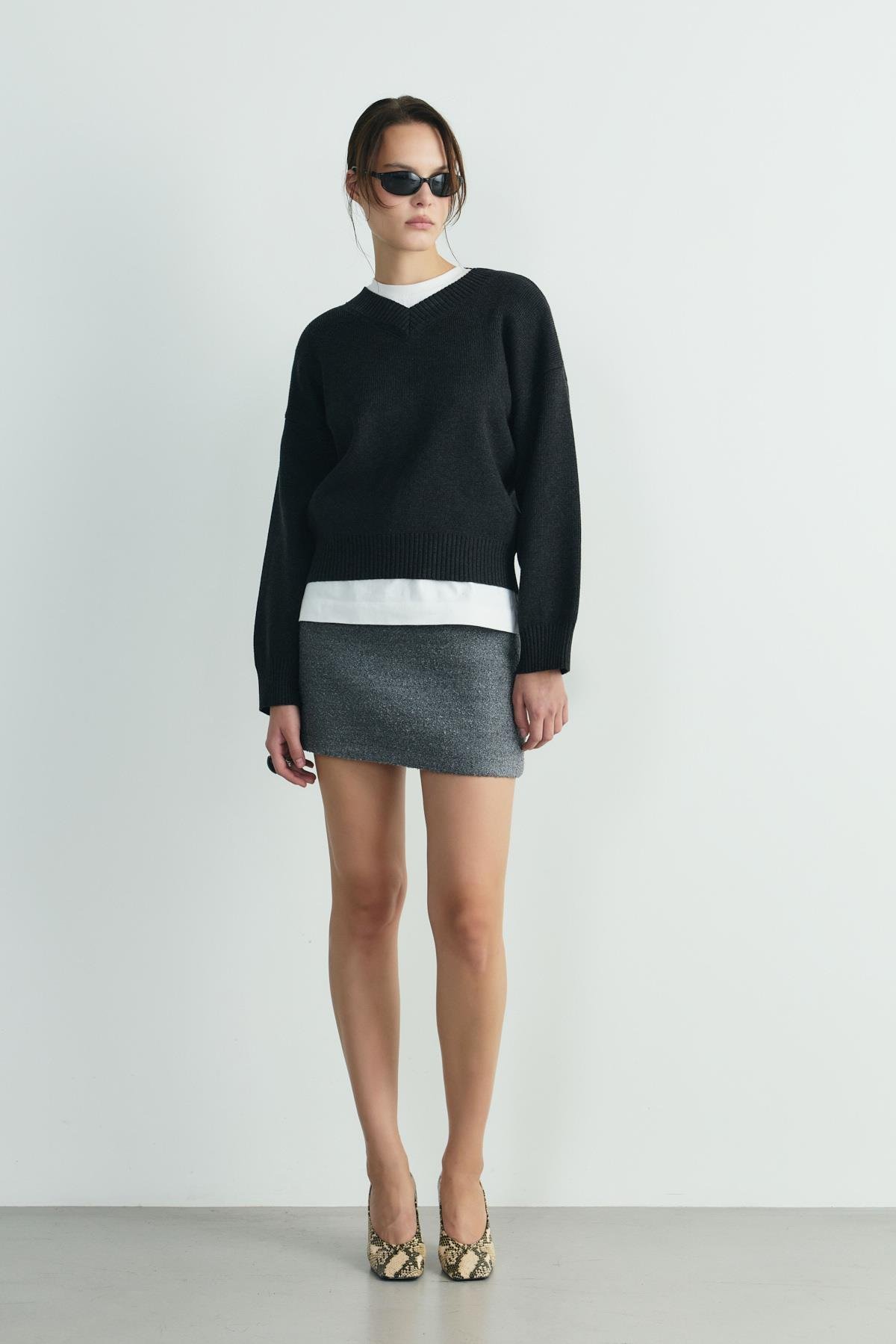 Füme Fade V Yaka Kazak