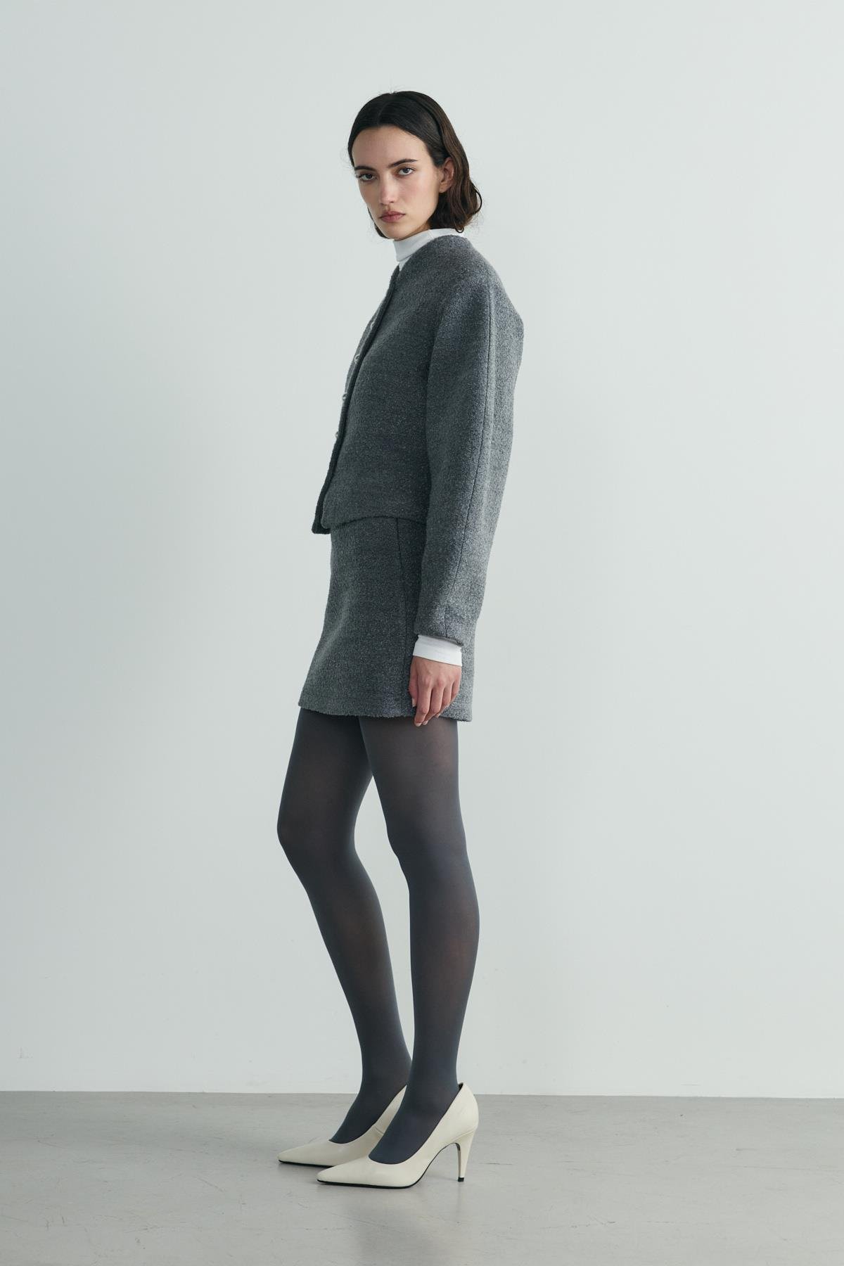 Füme Gigi Belden Oturtmalı Ceket