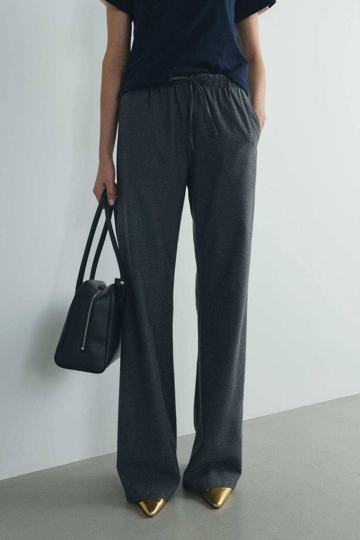 Füme Jilly Lastikli Klasik Pantolon