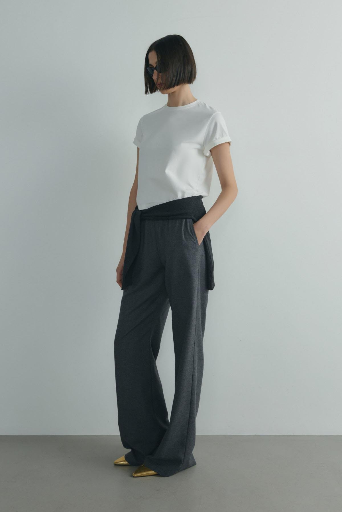 Füme Jilly Lastikli Klasik Pantolon