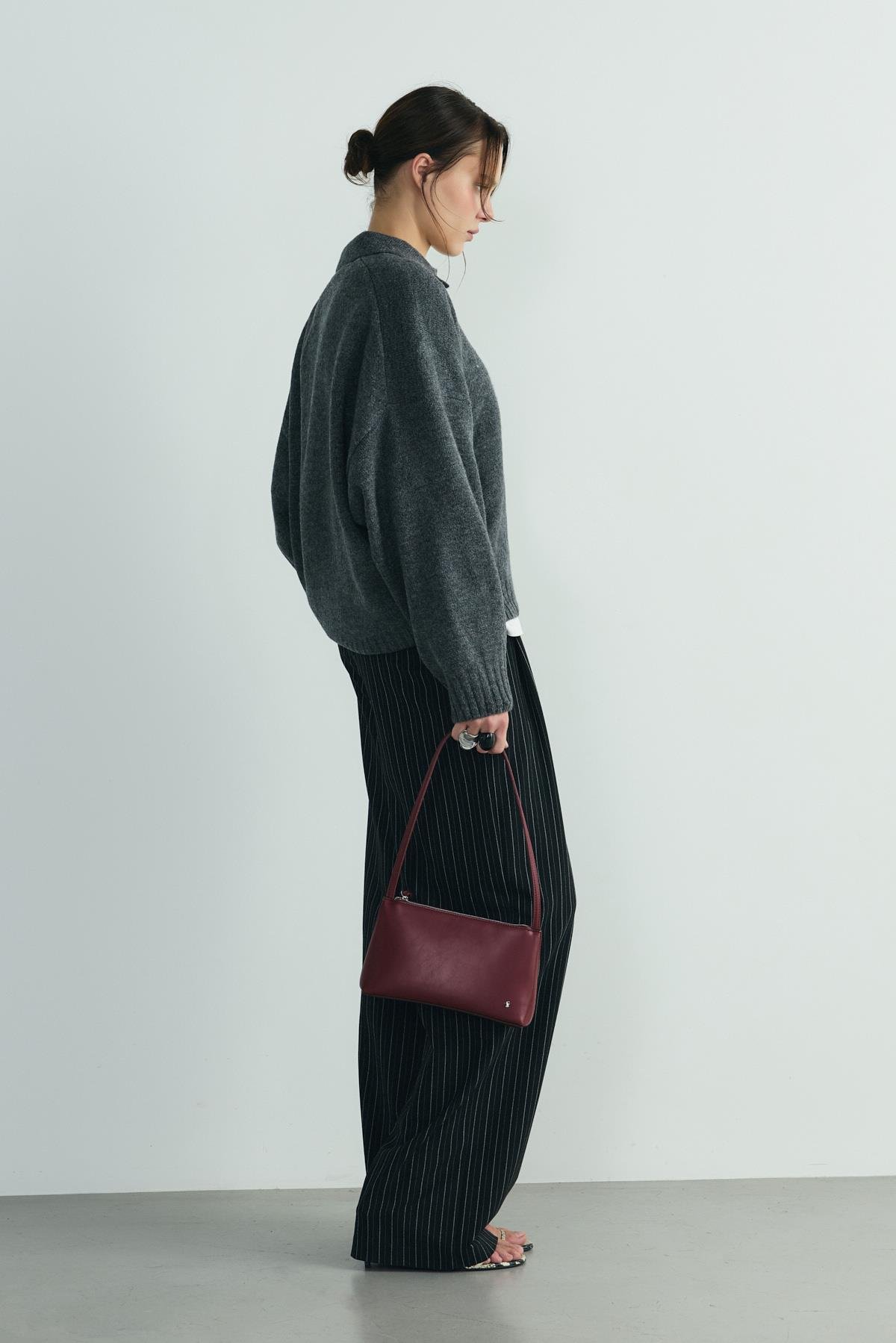 Füme Rani Polo Yaka Oversize Kazak