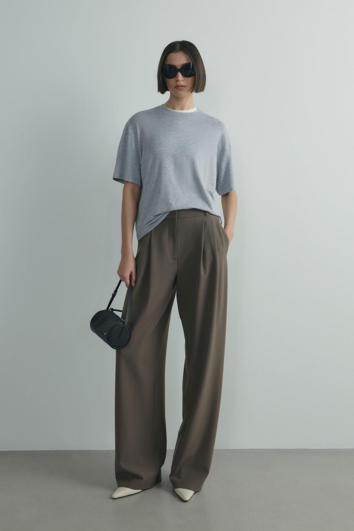 Gri Atlas Basic Tişört