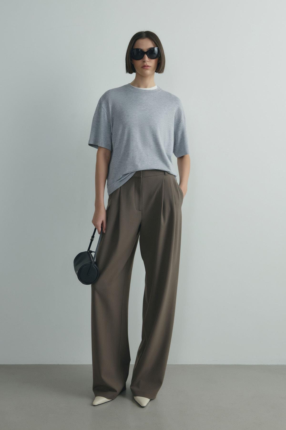 Gri Atlas Basic Tişört