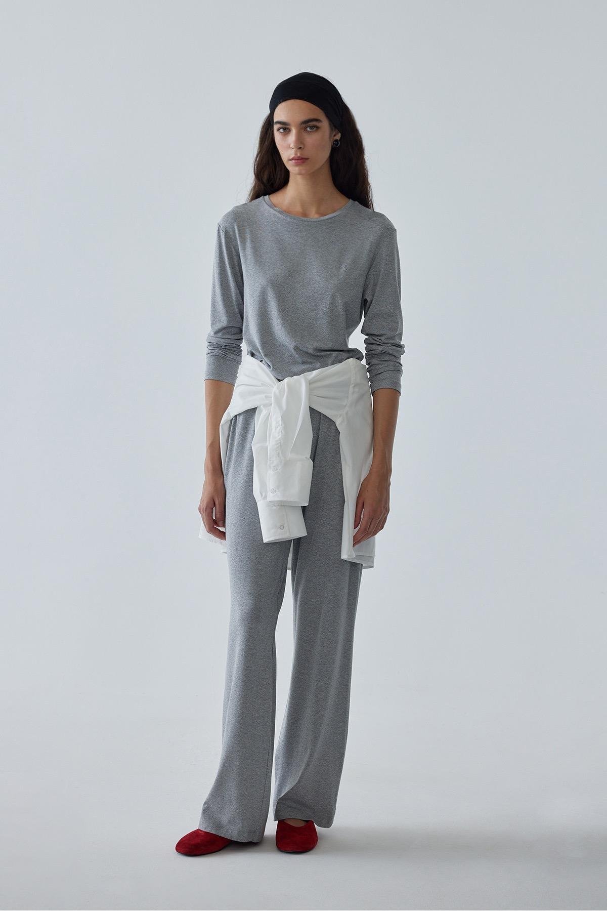 Gri Cosie Beli Lastikli Pantolon