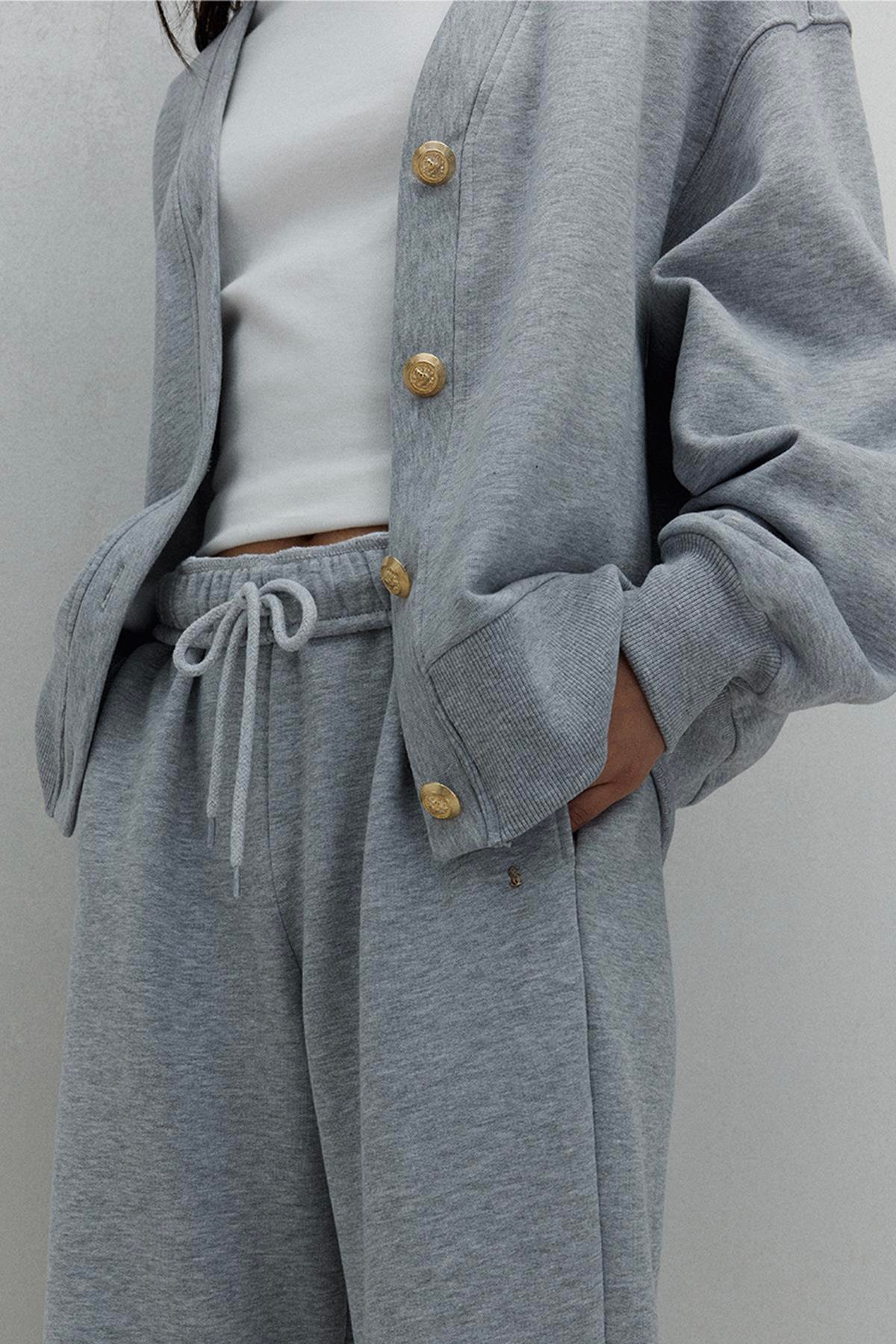 Gri Homie Basic Hırka