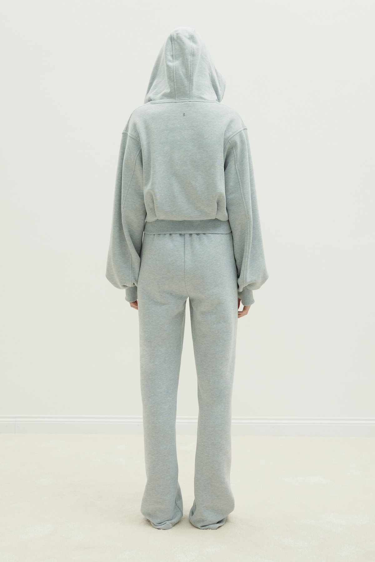 Gri Mila Oversize Fermuarlı Hırka