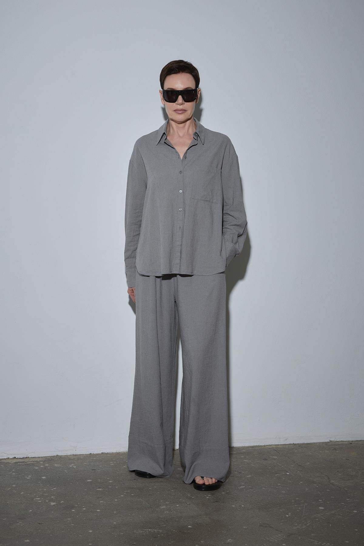 Serin Linen Palazzo Trousers