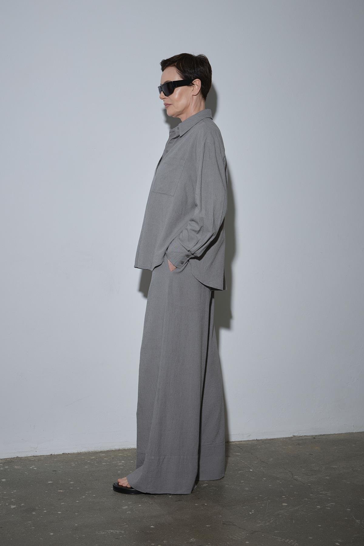 Serin Linen Palazzo Trousers