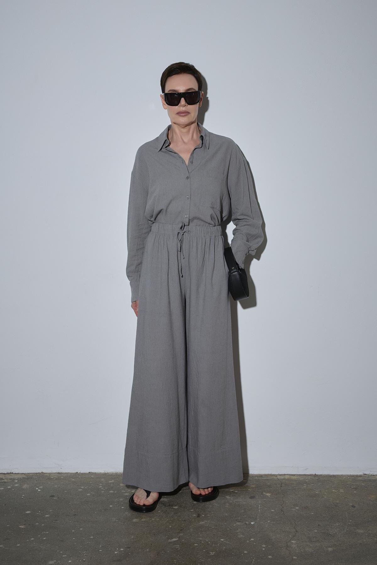 Serin Linen Palazzo Trousers