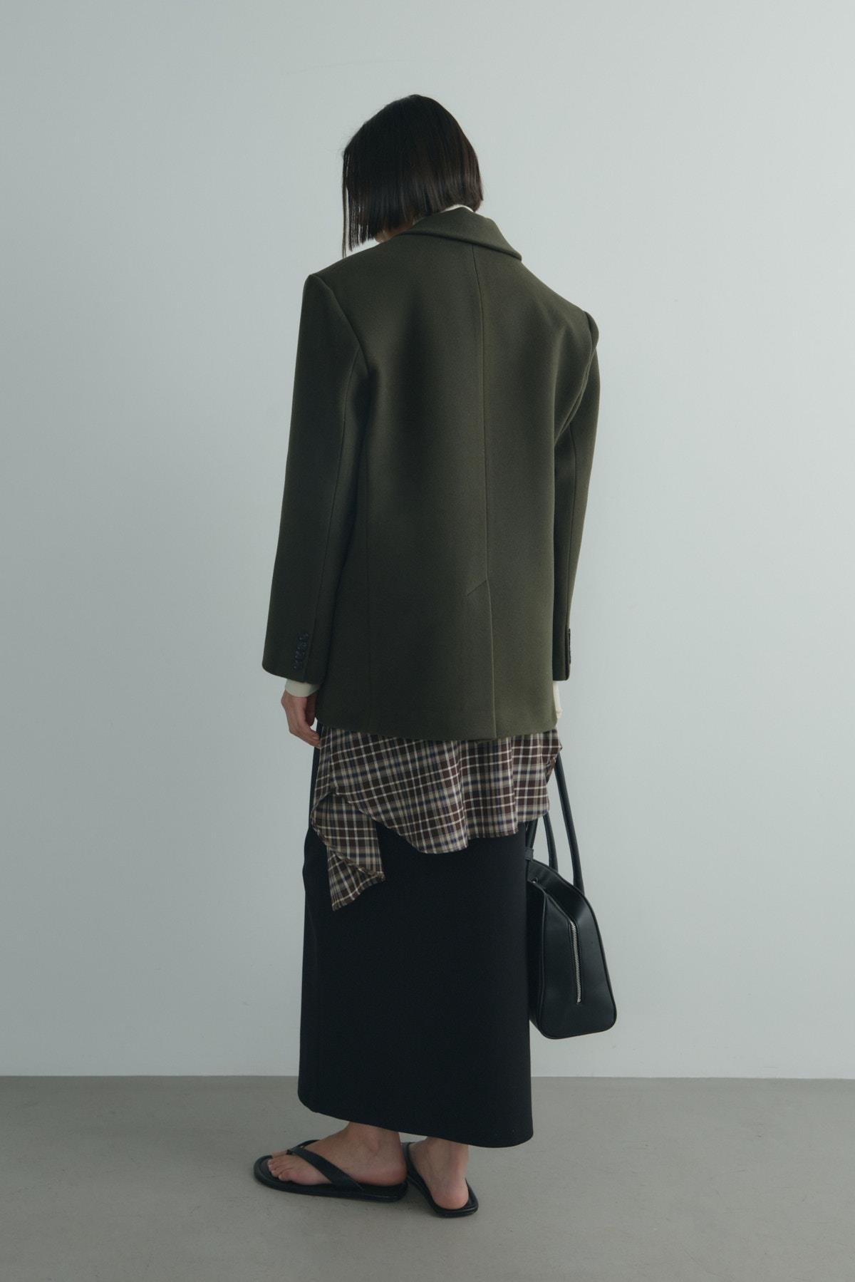 Haki %100 Yün Blazer Ceket