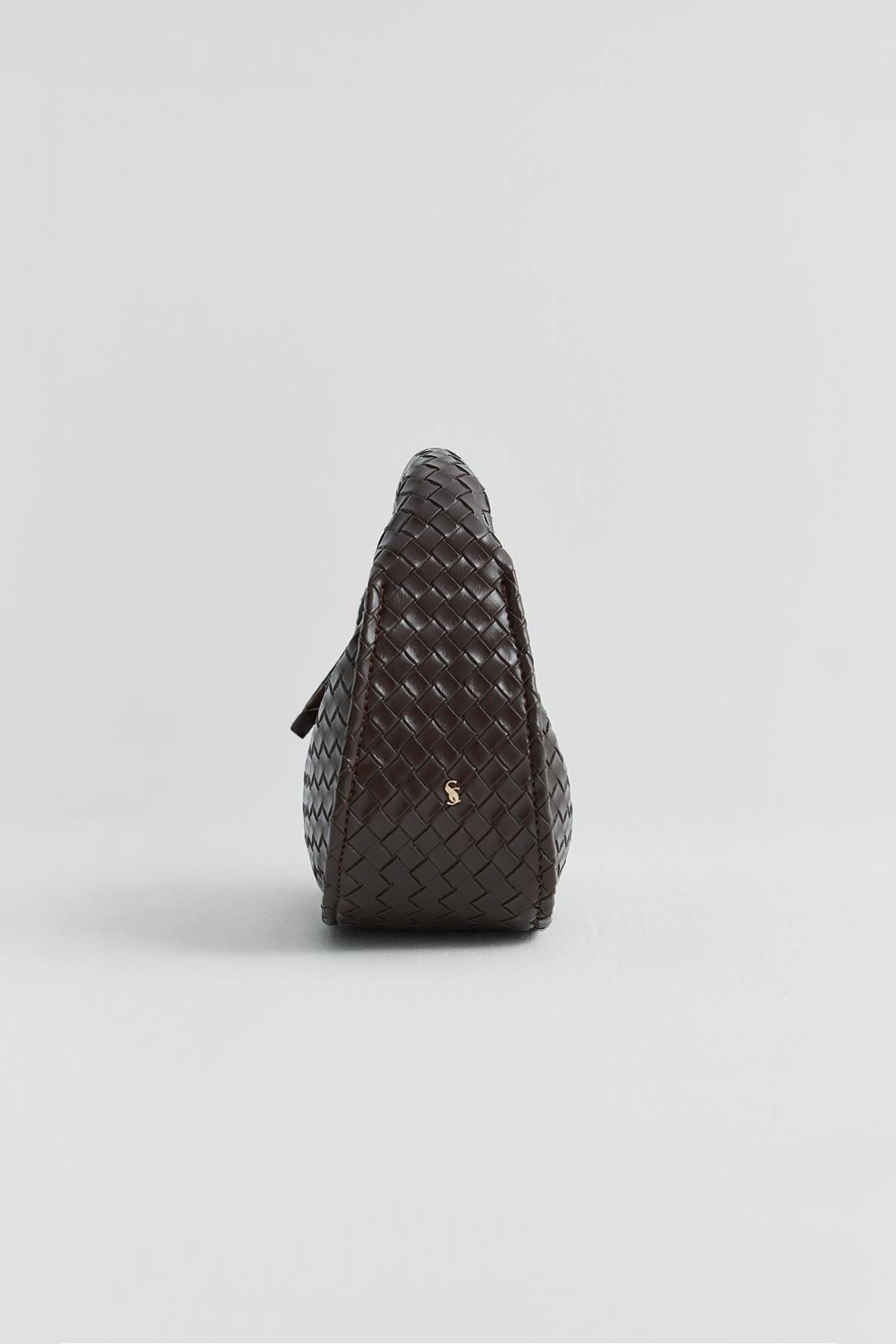 Kahverengi Joli Mini Deri Çanta