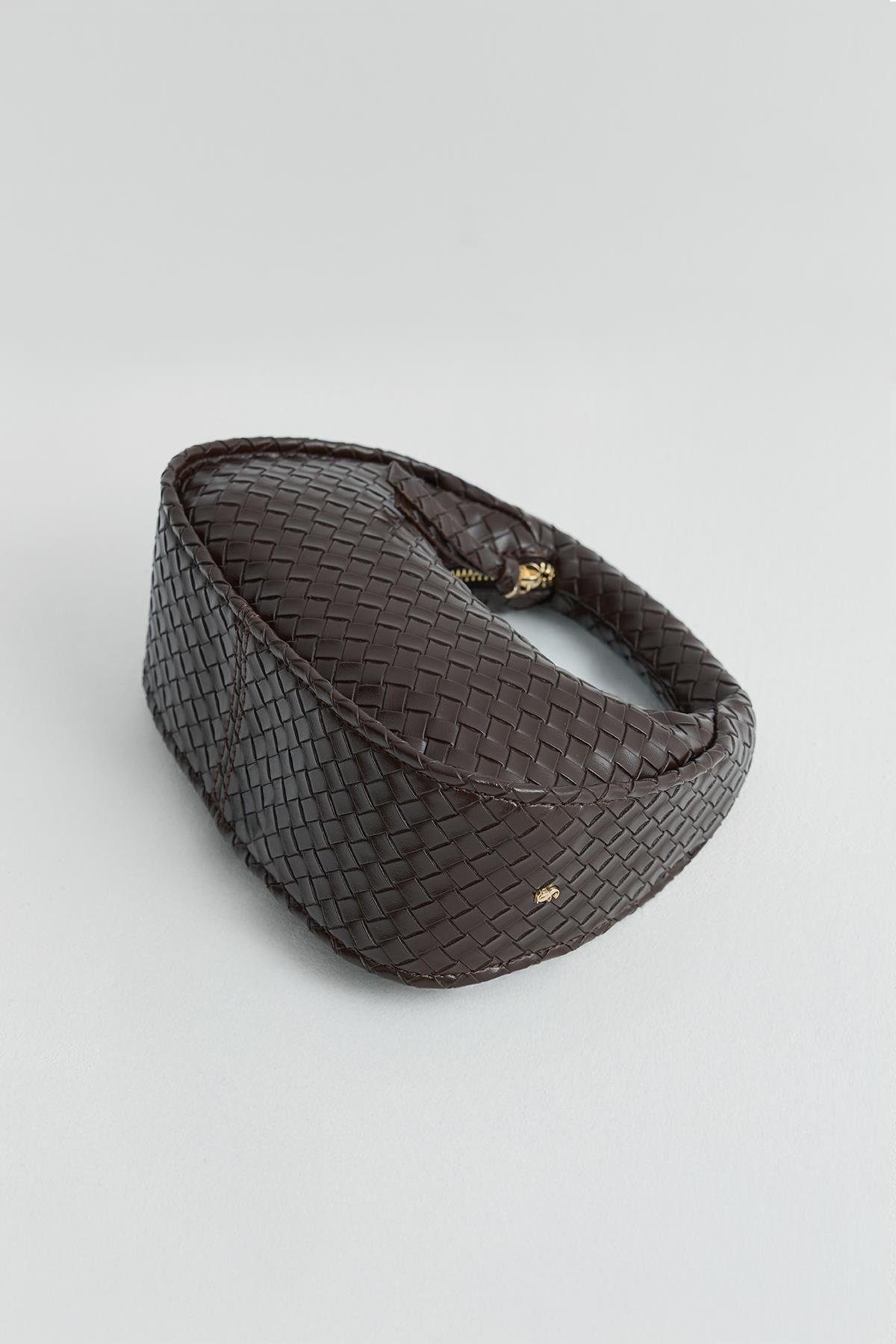 Kahverengi Joli Mini Deri Çanta