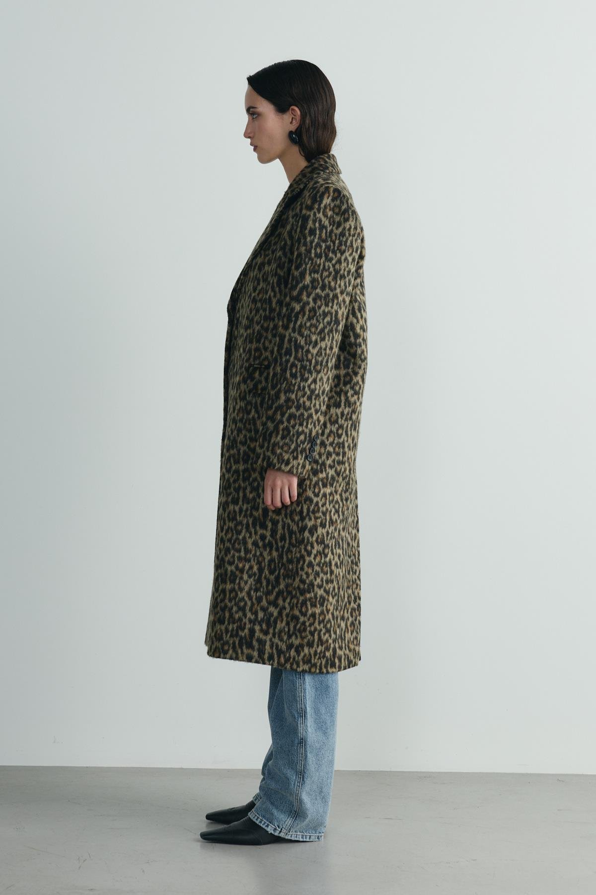 Kahverengi Roar Leopar Desenli Kaban