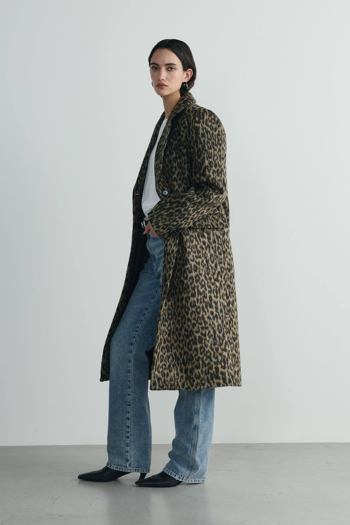 Kahverengi Roar Leopar Desenli Kaban