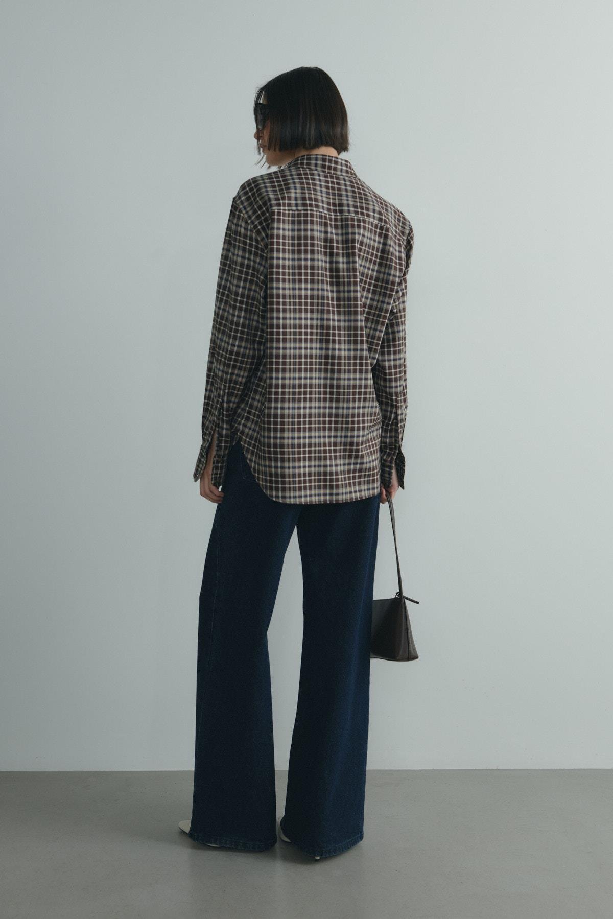 Kahverengi Slone Ekose Gömlek