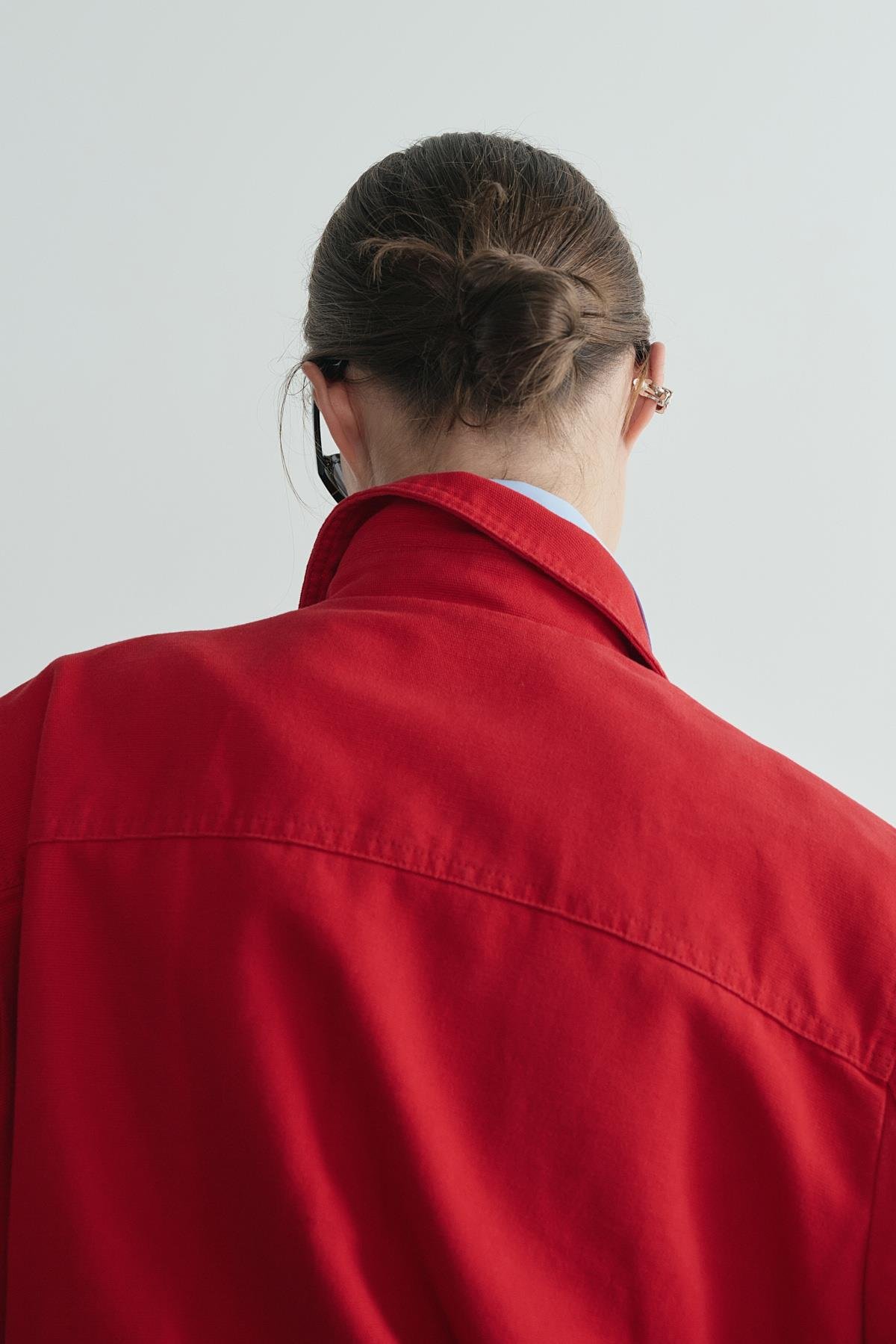 Kırmızı Alden Yıkamalı Ceket