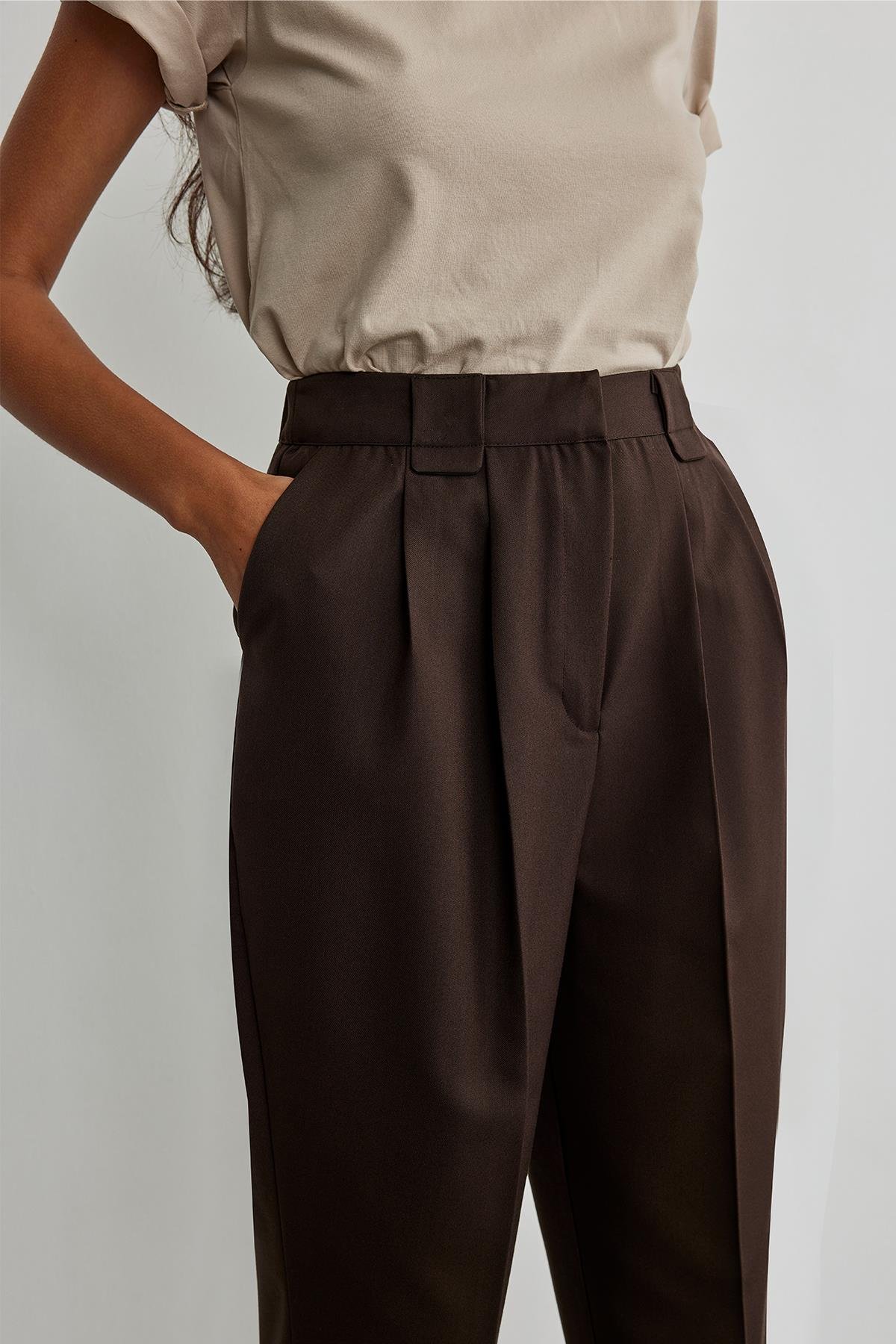 Koyu Kahve Binici Pantolon