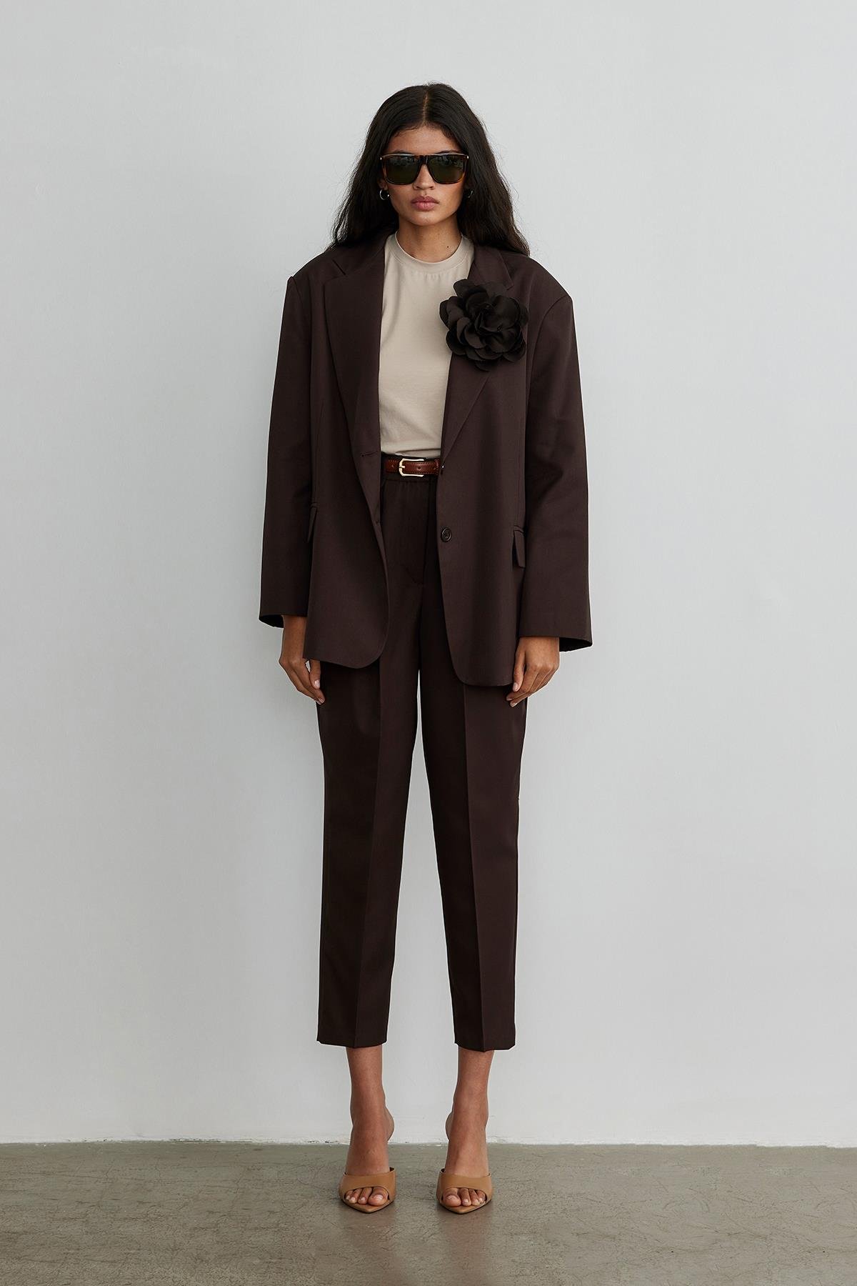 Koyu Kahve Binici Pantolon