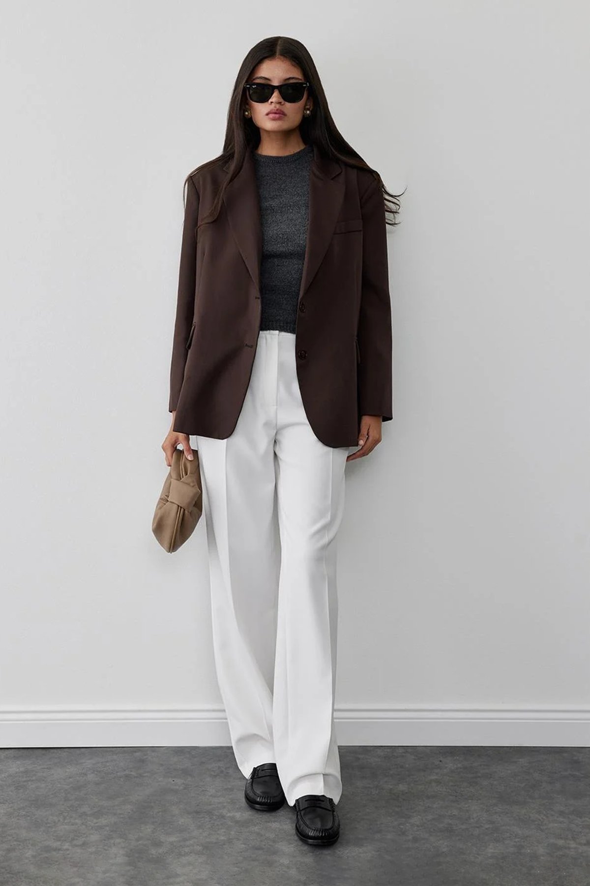 Koyu Kahve Maskülen Blazer Ceket