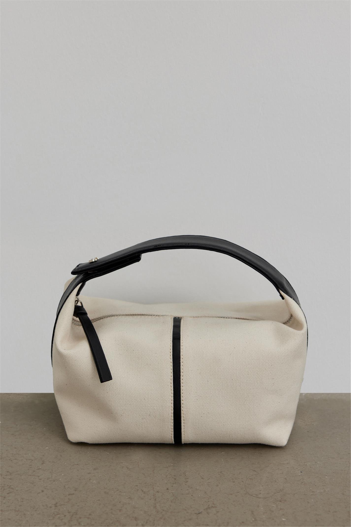 Krem Archi Kanvas El Çantası