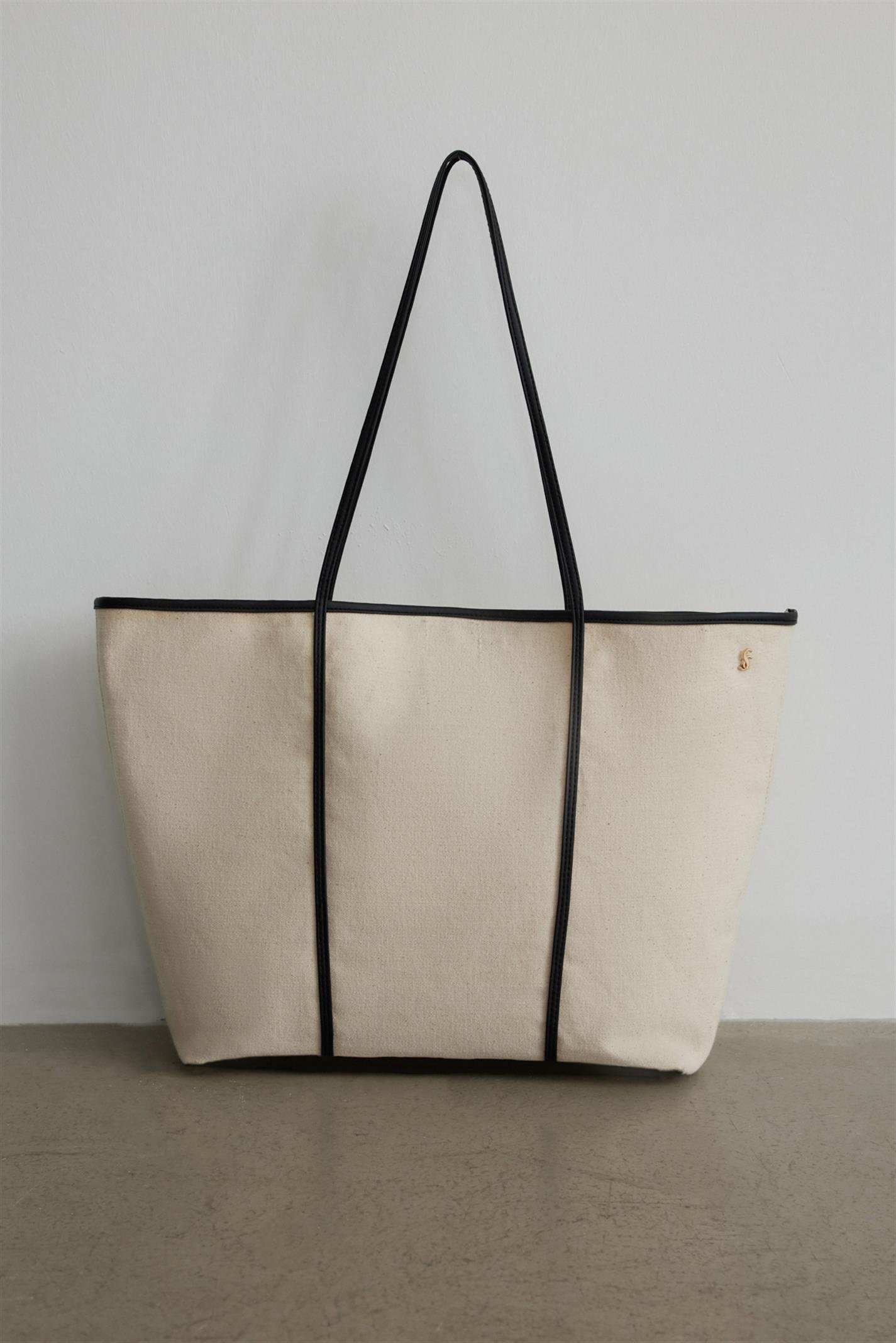 Krem Archi Kanvas Shopper Bag