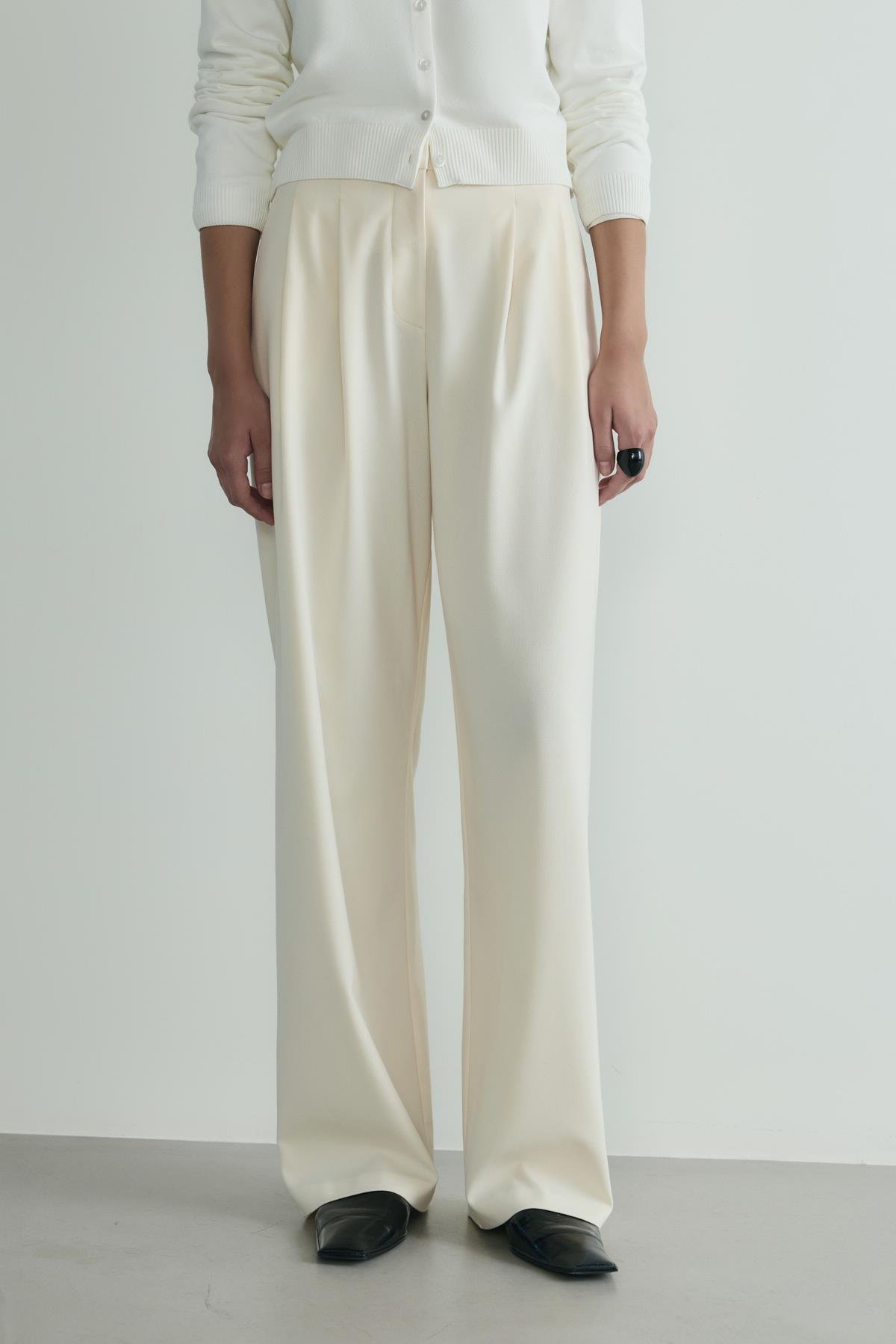 Krem Lina Pileli Pantolon