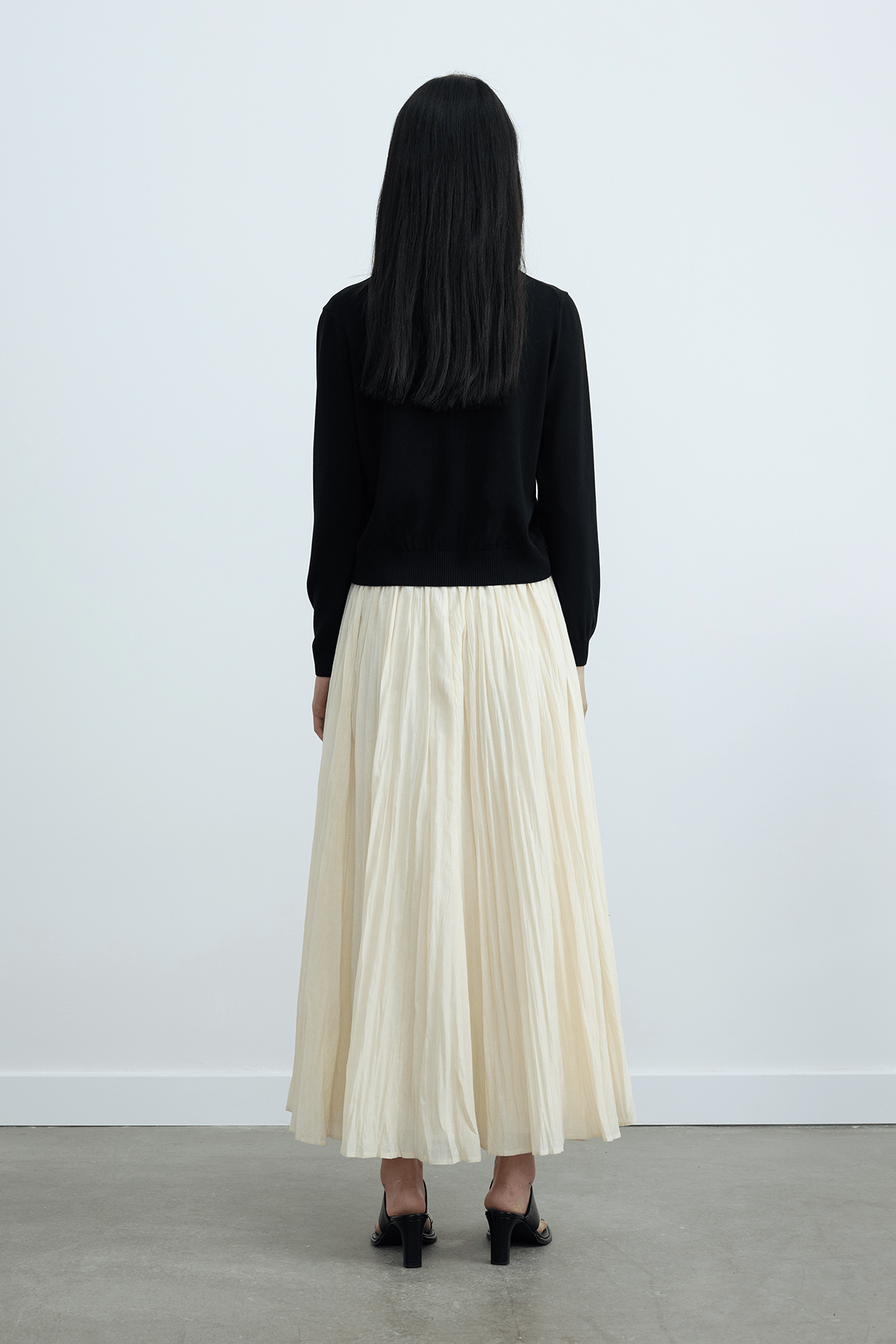 Krem Rose Piliseli Etek