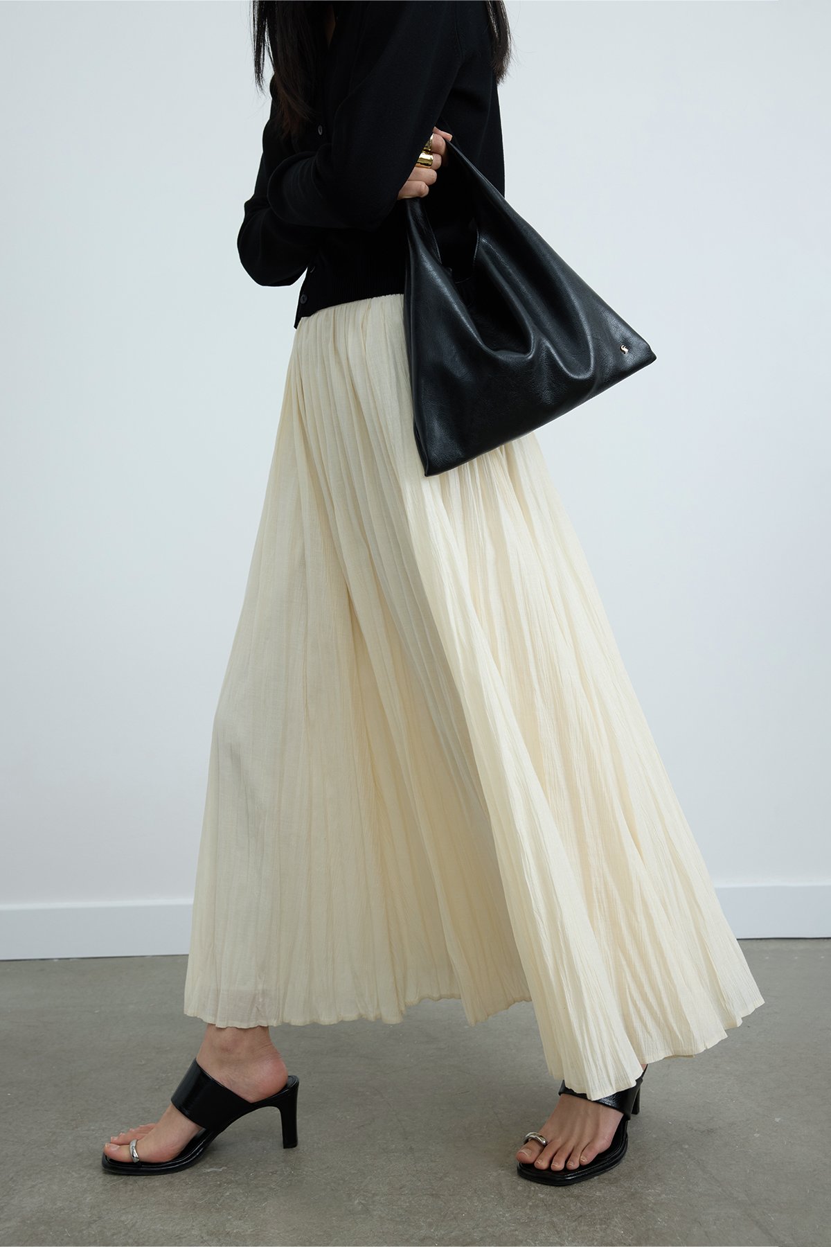 Krem Rose Piliseli Etek