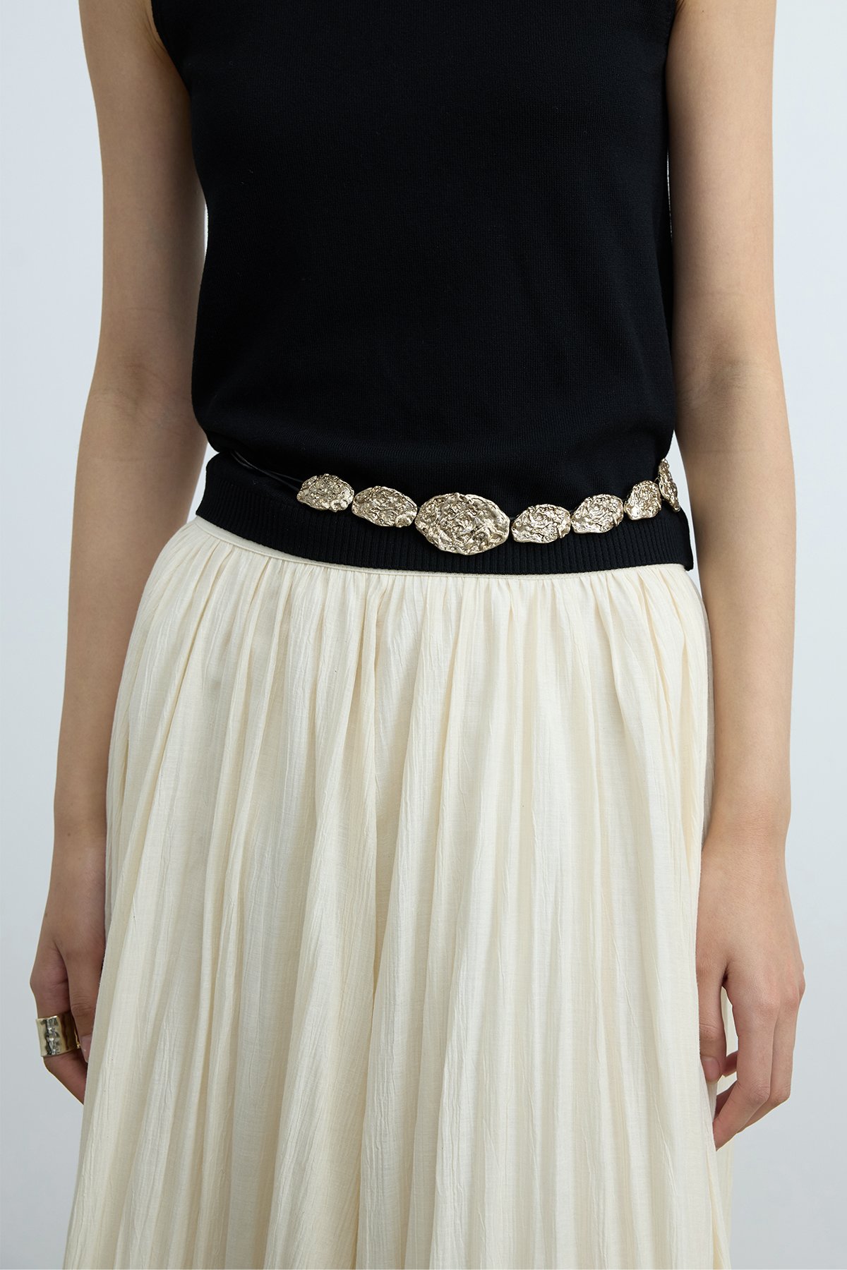 Krem Rose Piliseli Etek