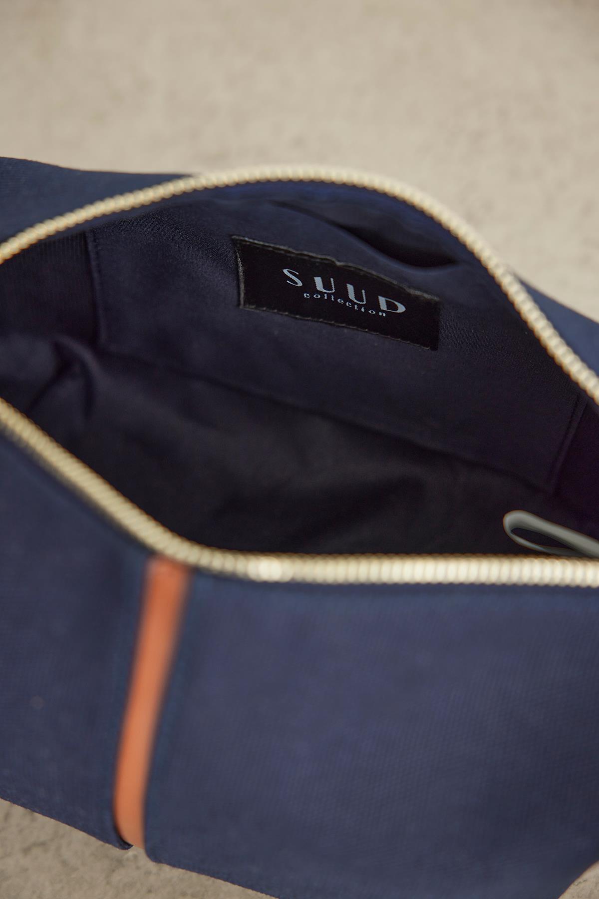 Lacivert Archi Kanvas El Çantası