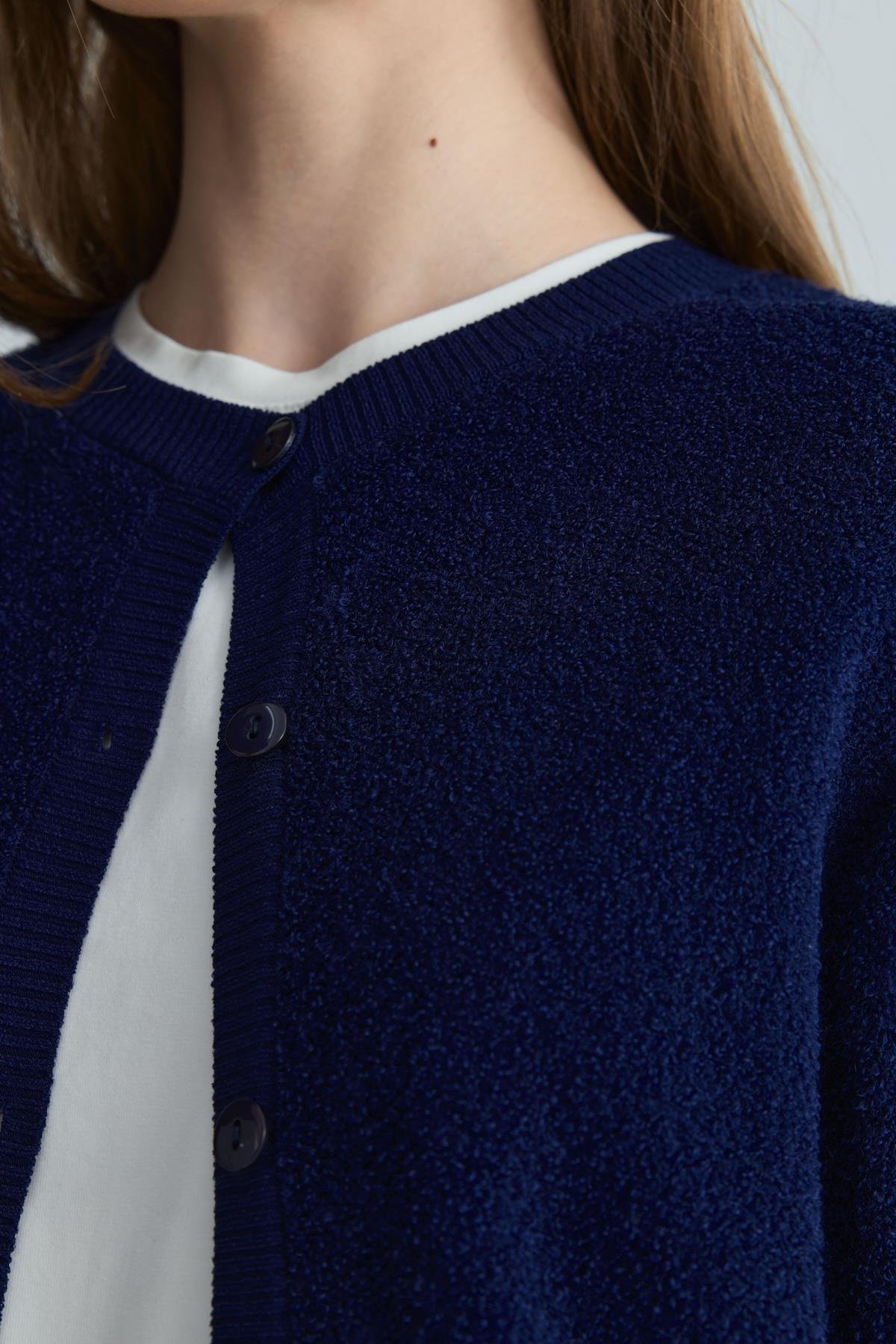 Lacivert Ema Triko Hırka