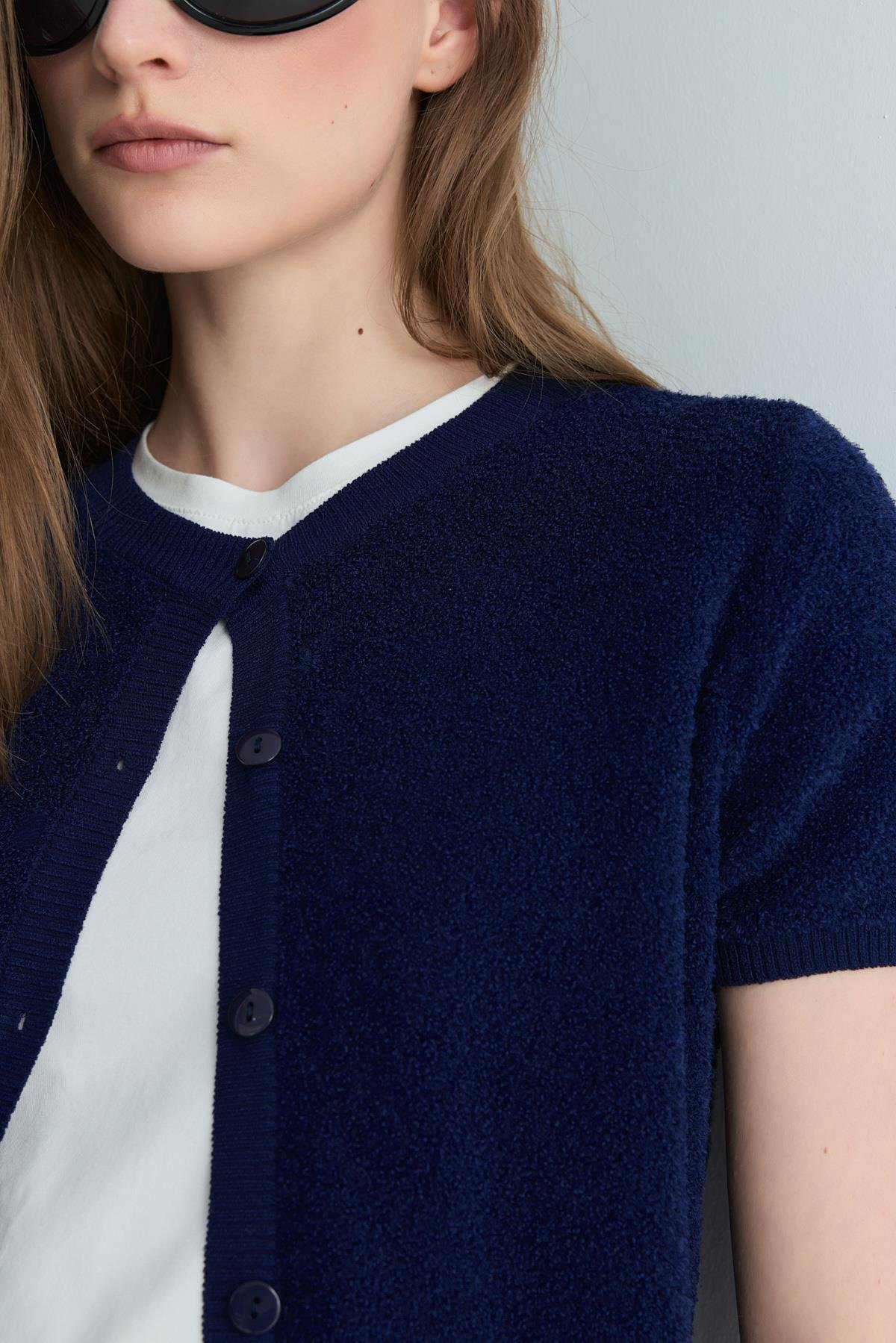 Lacivert Ema Triko Hırka