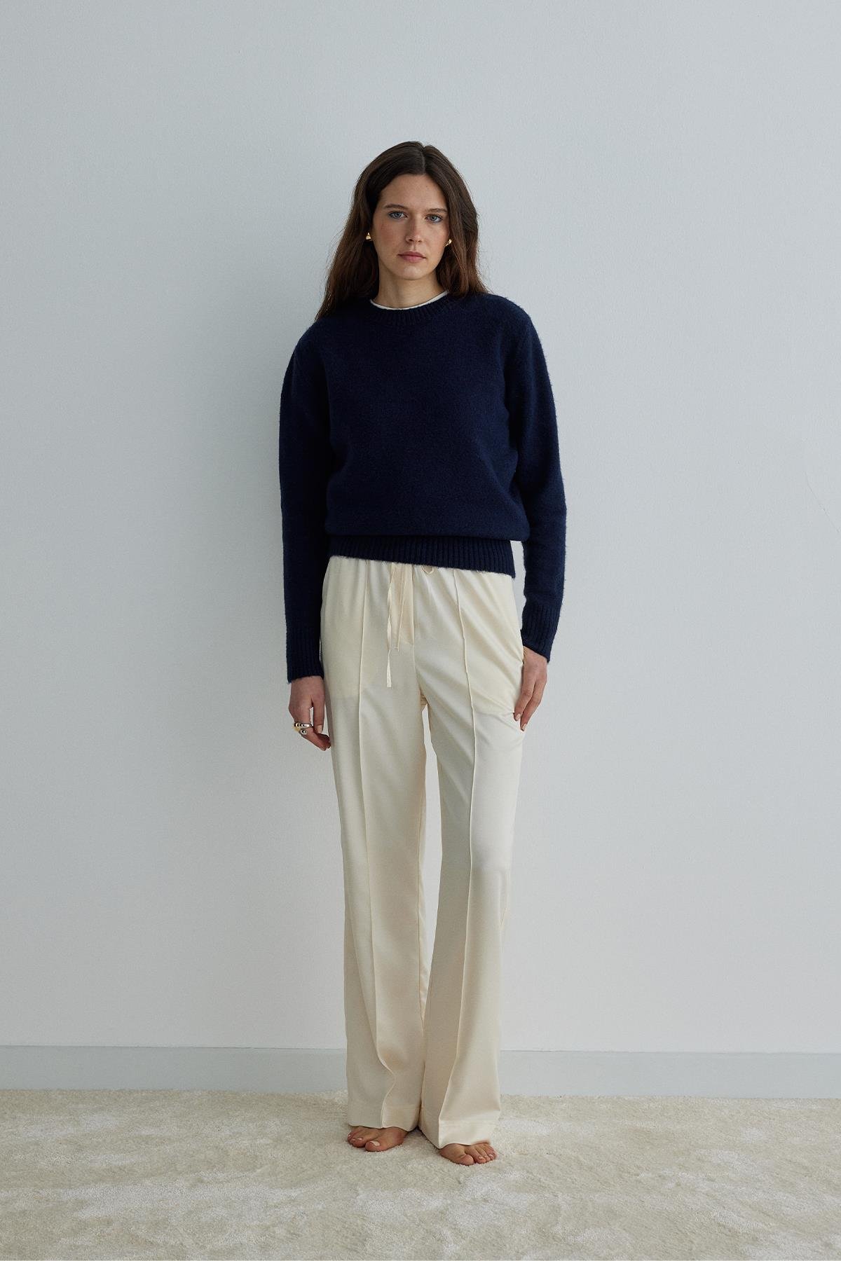 Navy Blue Ester Knit Sweater