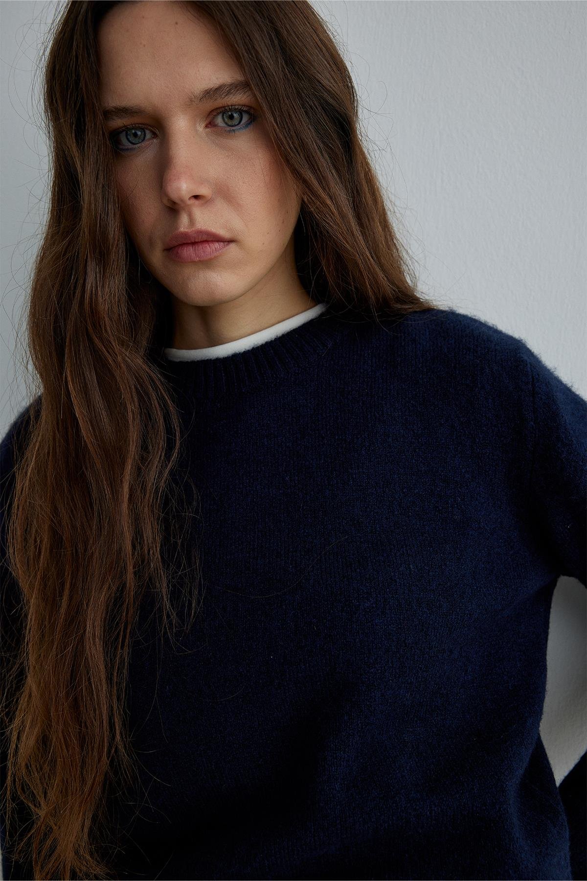 Navy Ester Knit Sweater