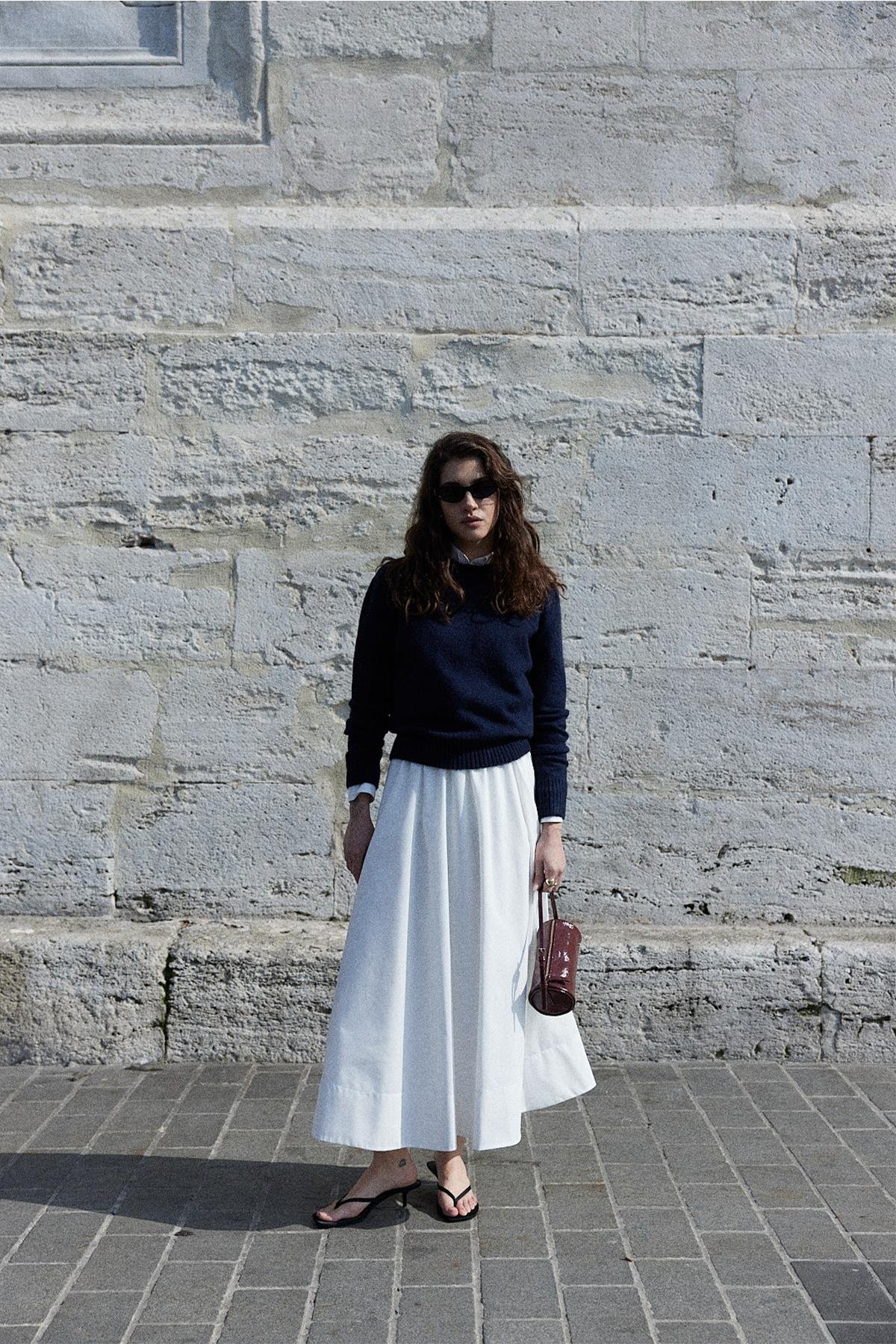 Navy Ester Knit Sweater