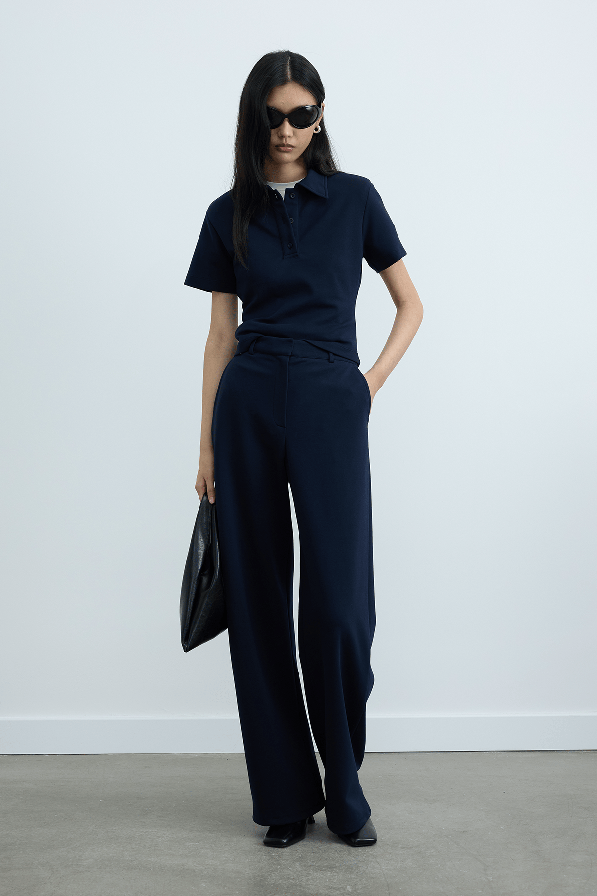 Lacivert Jane Polo Yaka Tişört