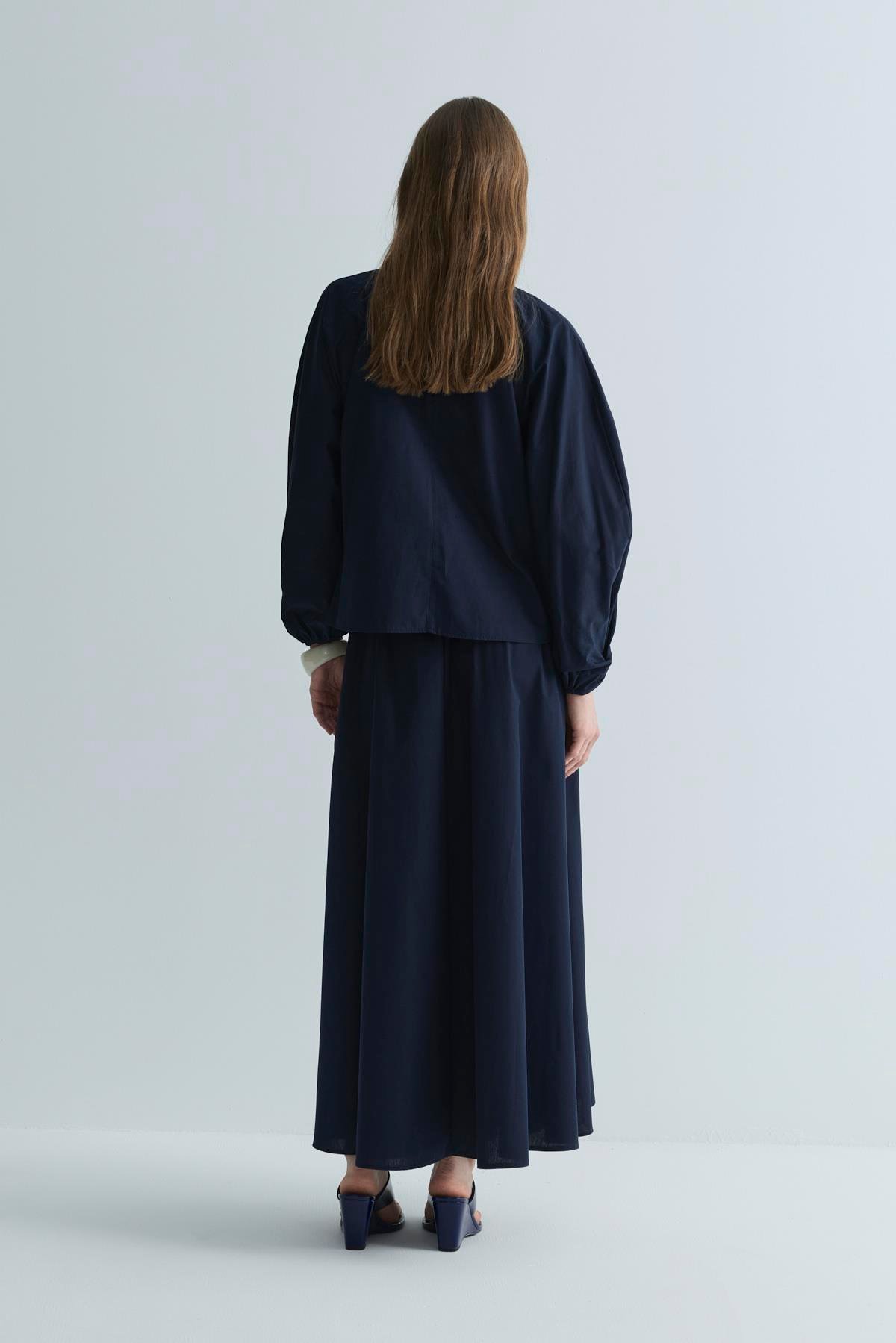 Lacivert Lara Kemerli Bluz