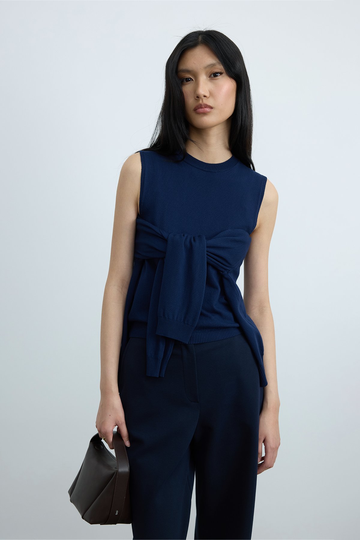 Lacivert Lea Triko Bluz