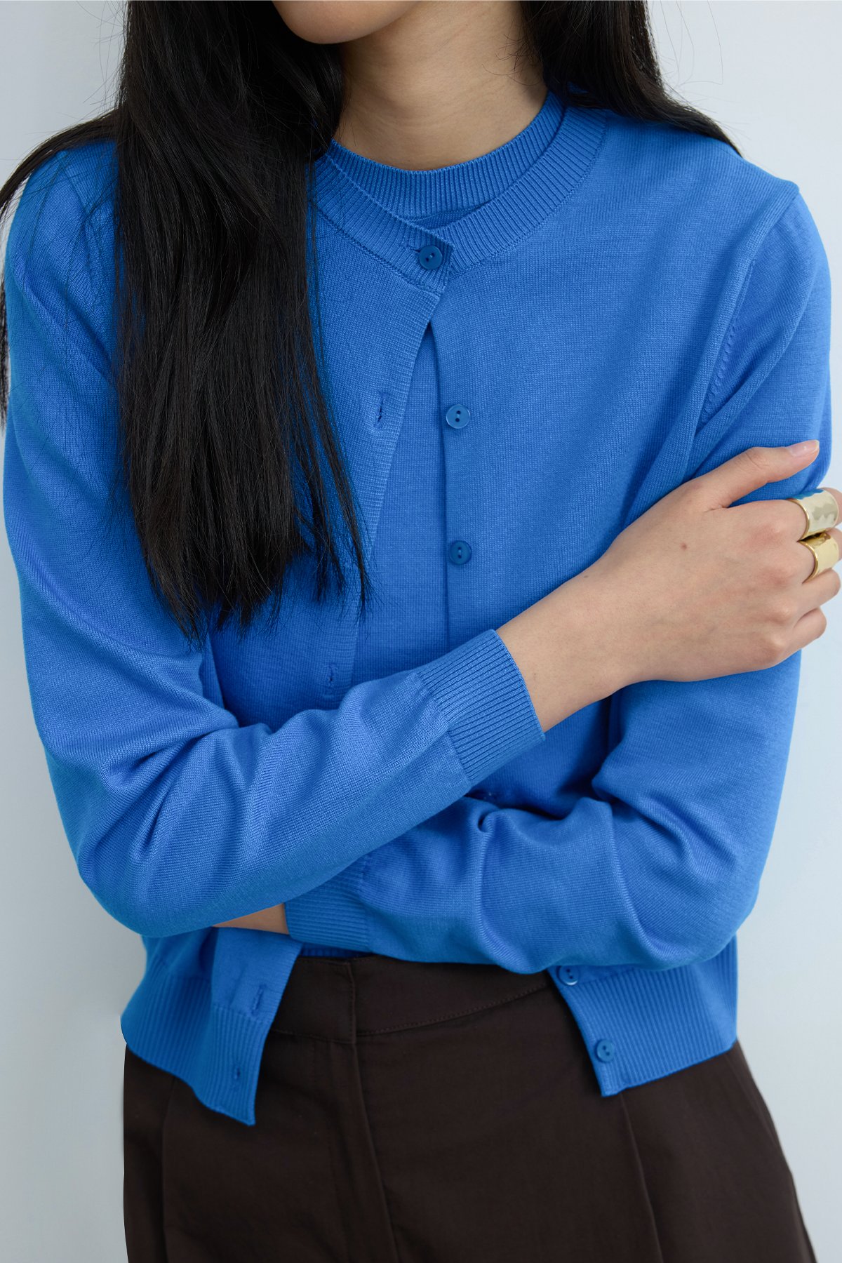 Mavi Lea Triko Hırka