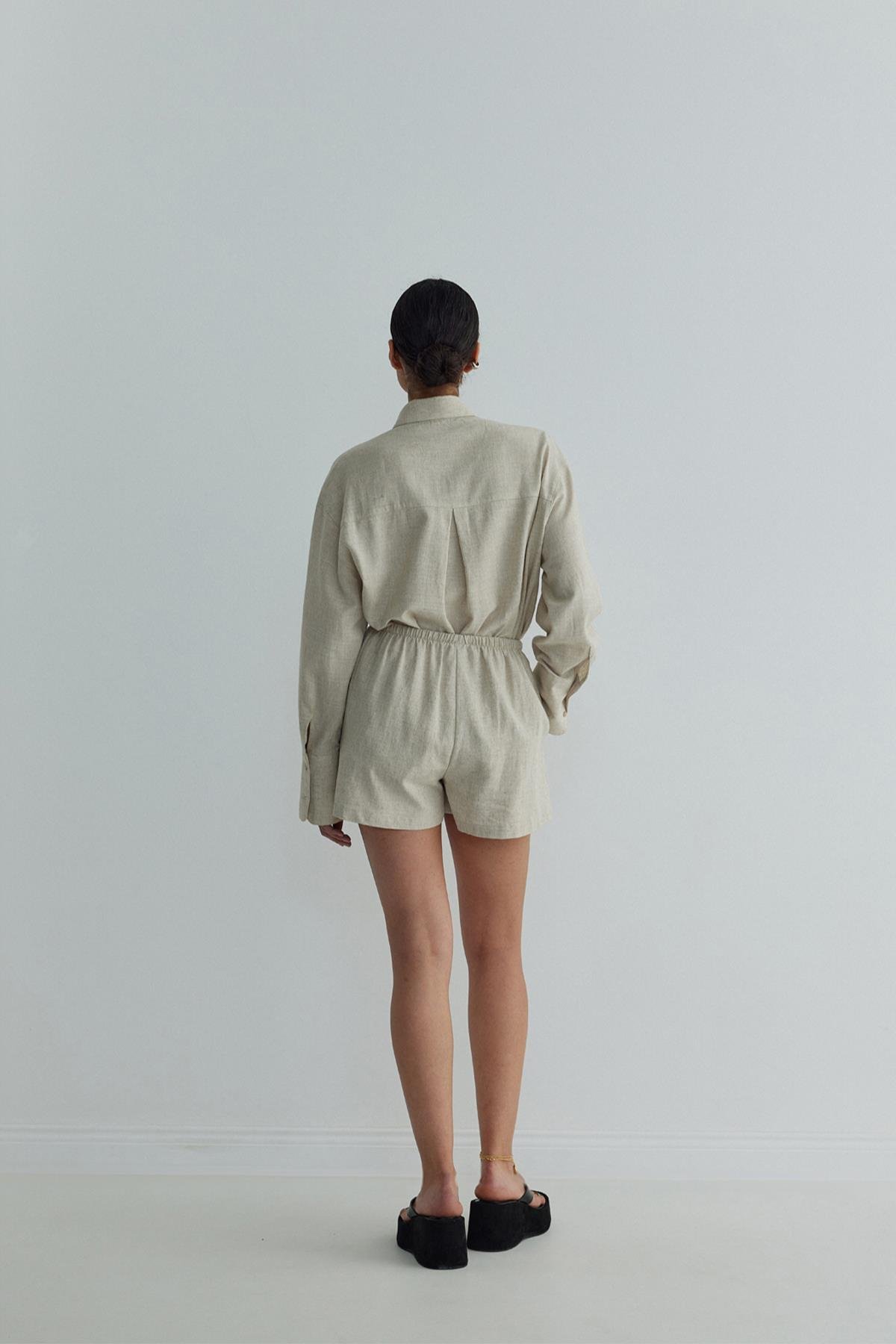 Natürel Mild Cepli Basic Gömlek