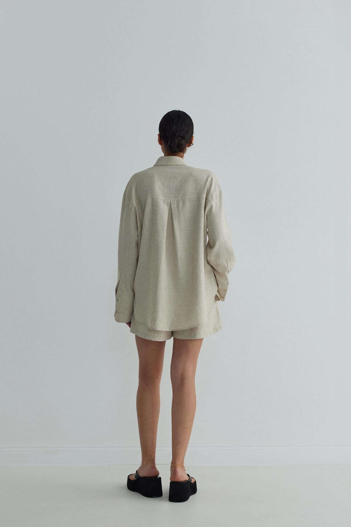 Natürel Mild Cepli Basic Gömlek