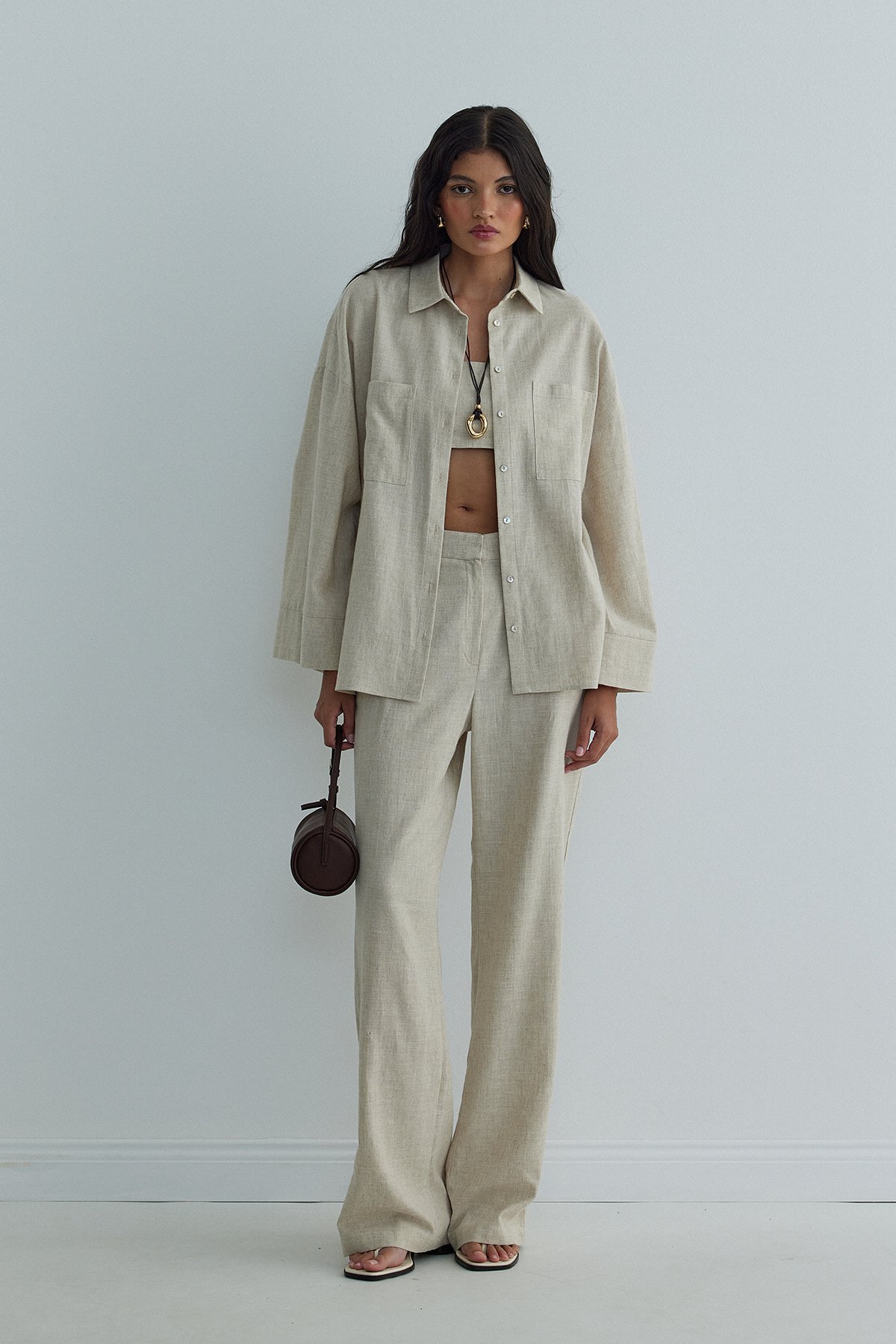 Milos Linen Kimono Shirt