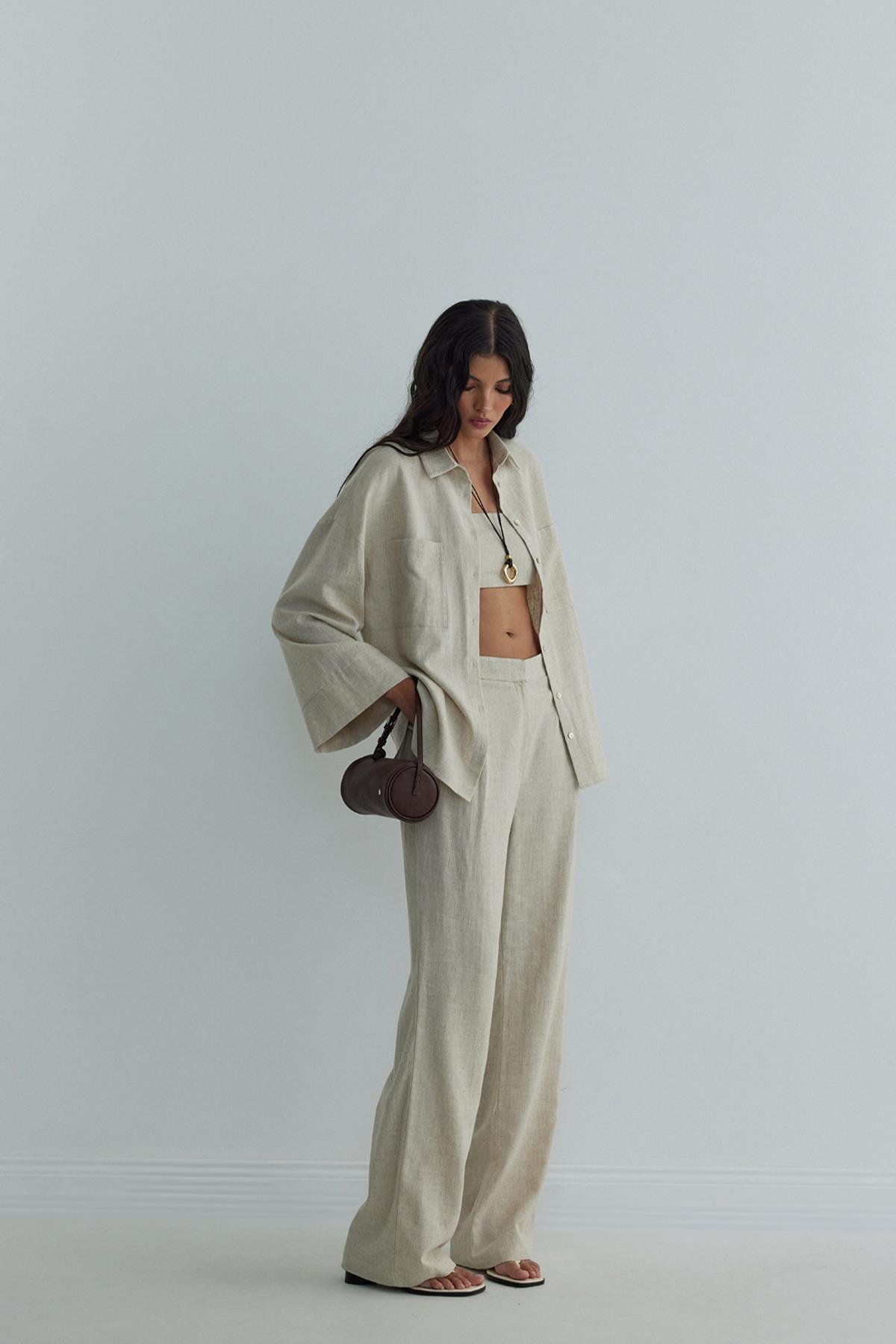 Milos Linen Kimono Shirt