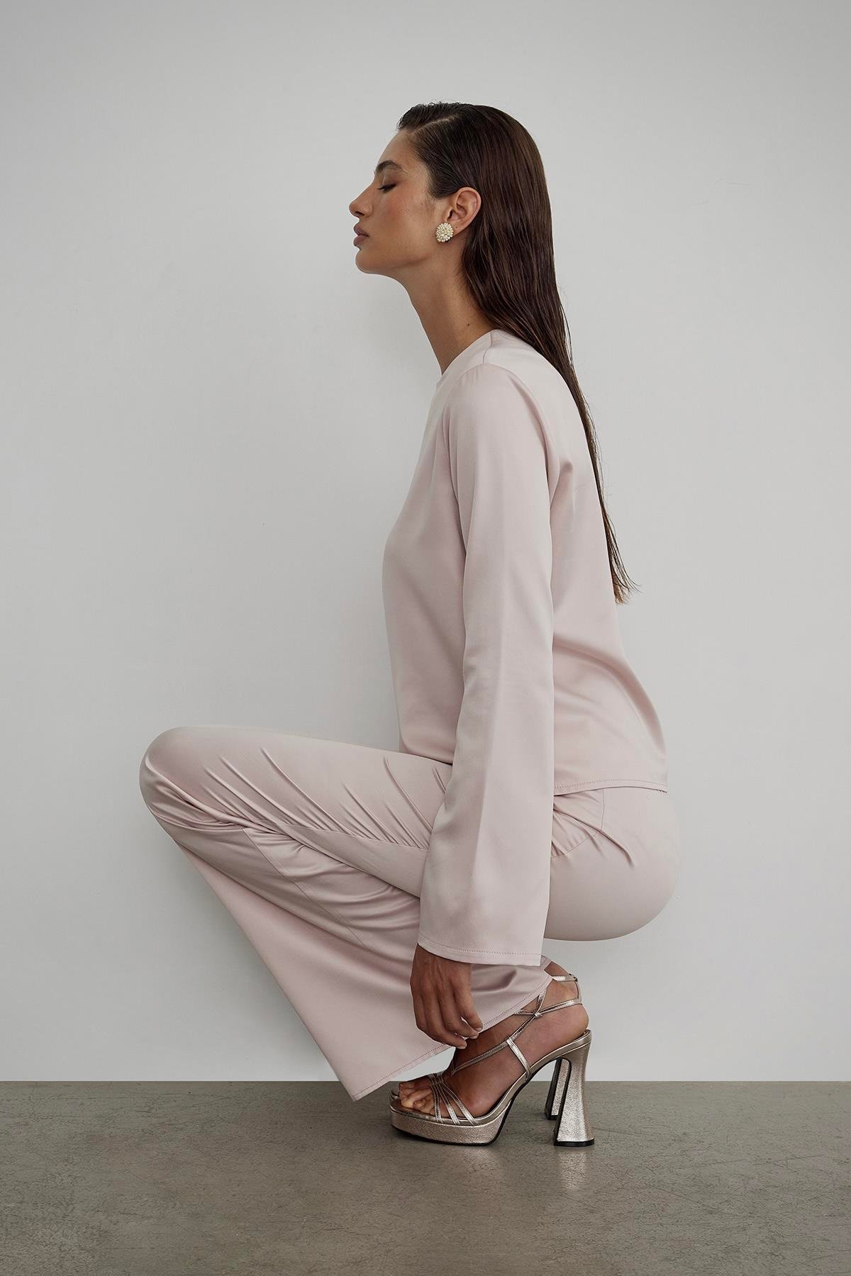 Pudra Cindy Saten Pantolon