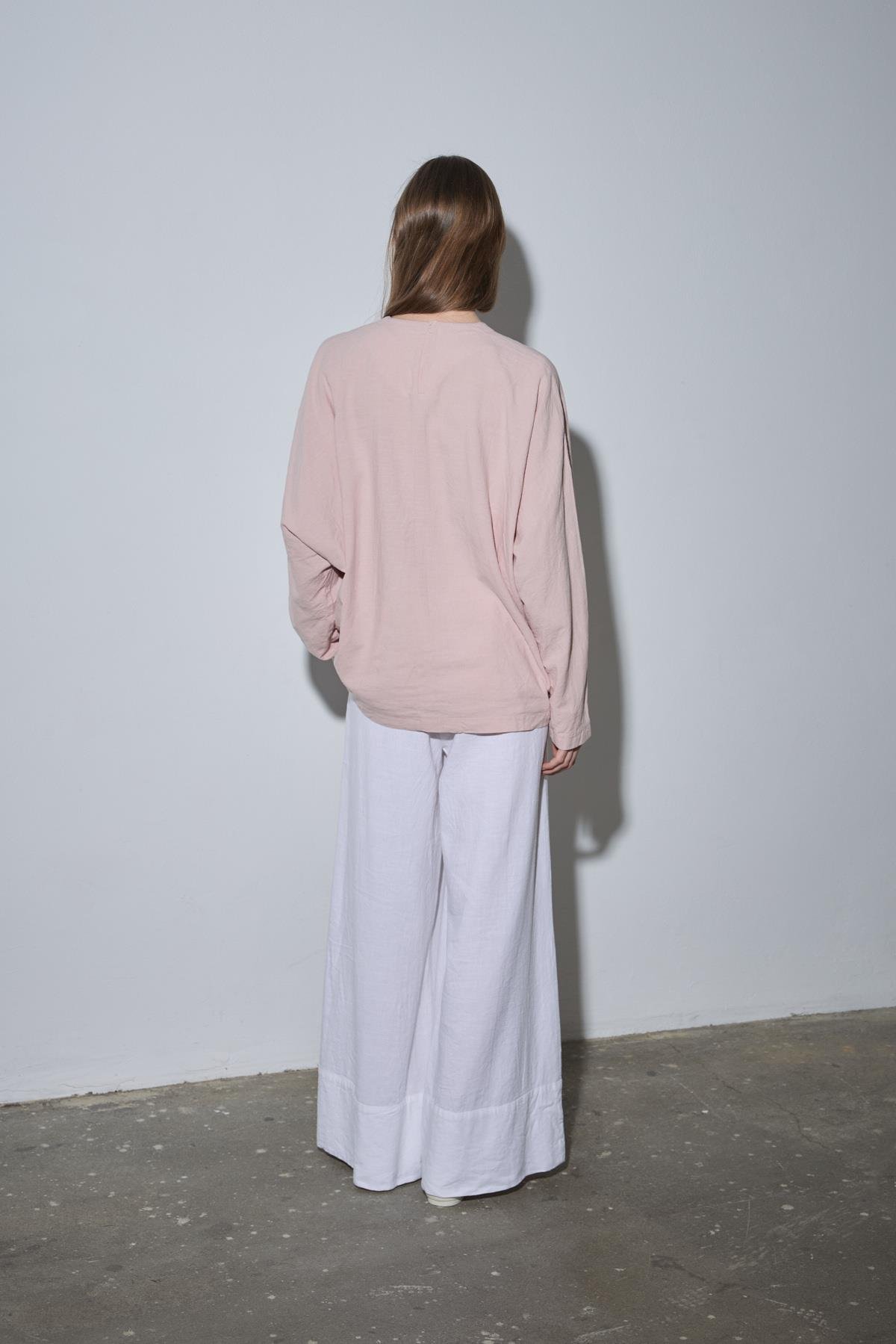 Pudra Ole Oversize Keten Bluz