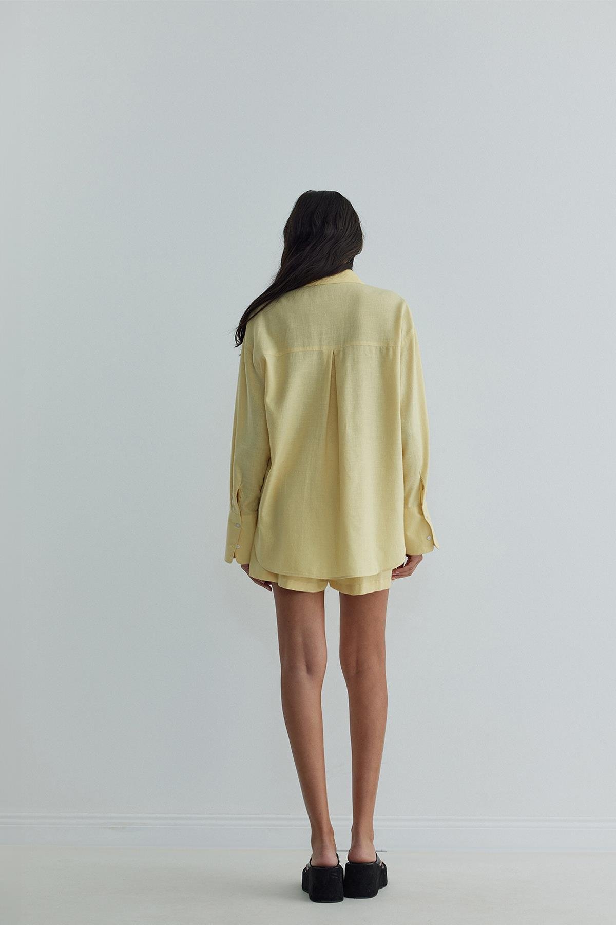 Sarı Mild Cepli Basic Gömlek
