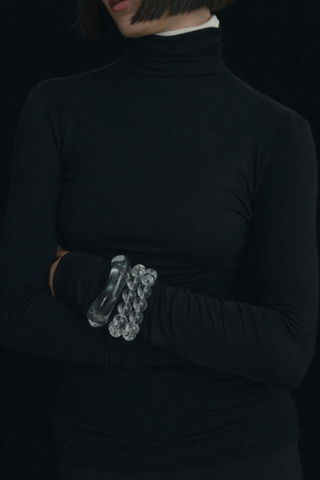 Şeffaf Mau Cam Boncuk Bileklik