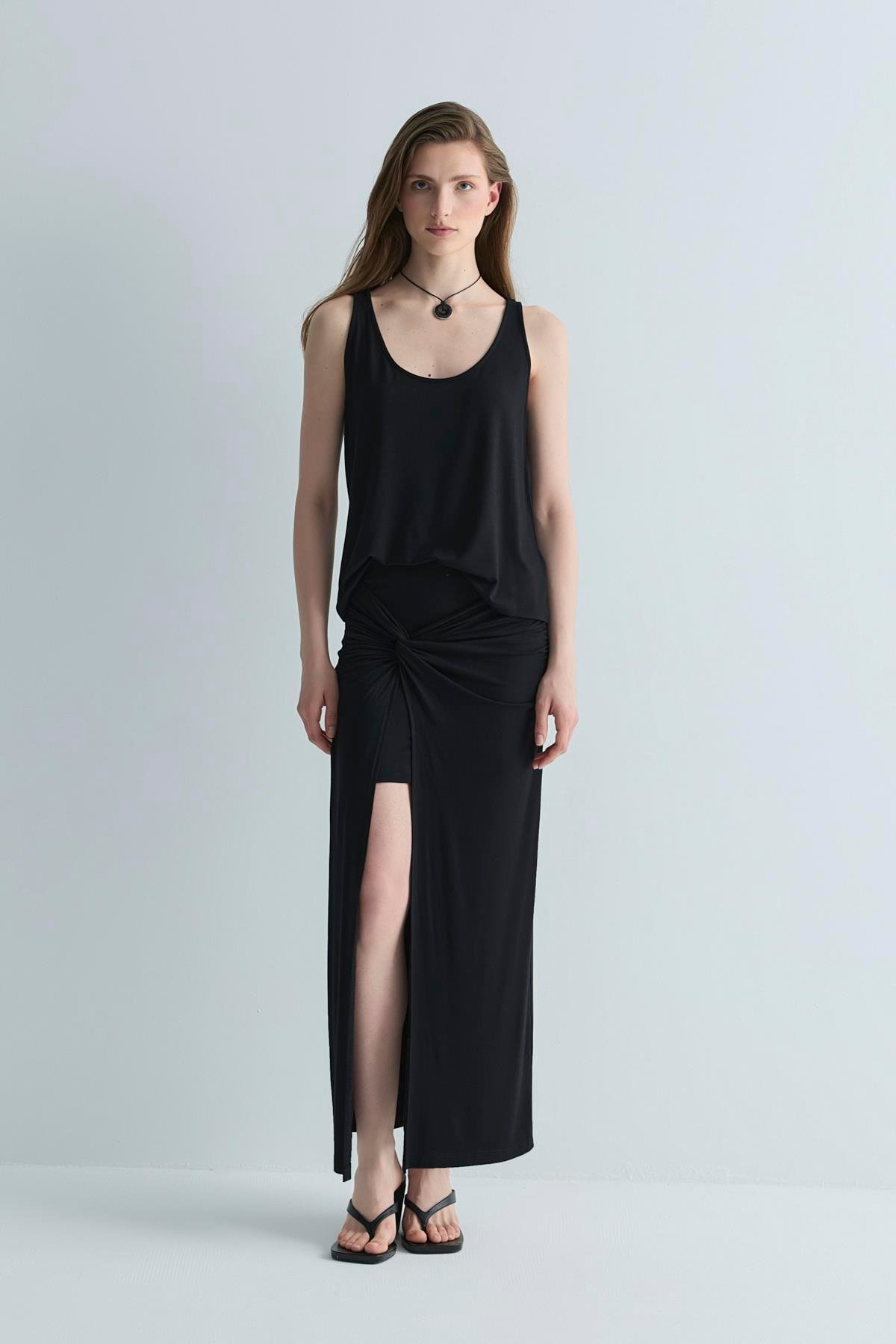 Siyah Agni Basic Bluz