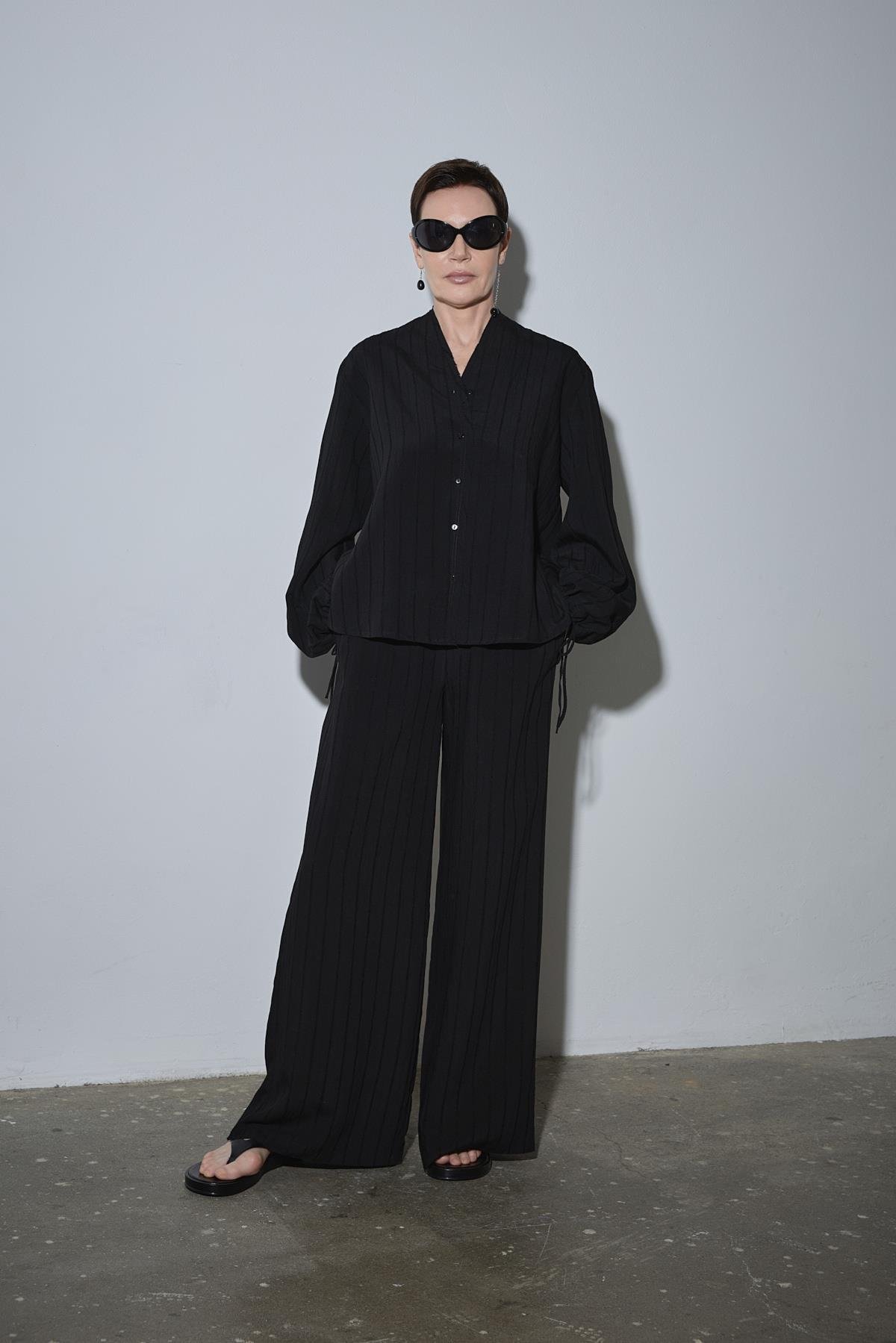 Siyah Alba Culotte Pantolon